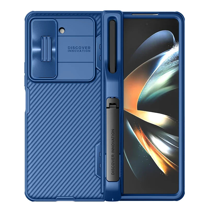 Galaxy Z Fold5 CamShield Full Protection Phone Case With S Pen Slot and Stand