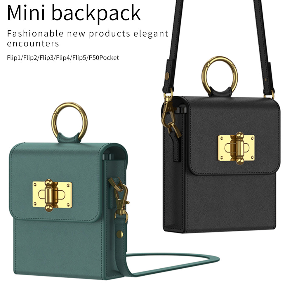 Delicate Leather Cross-body Bakckpack Bag Case For Samsung Galaxy Z Flip3 Flip4 Flip5