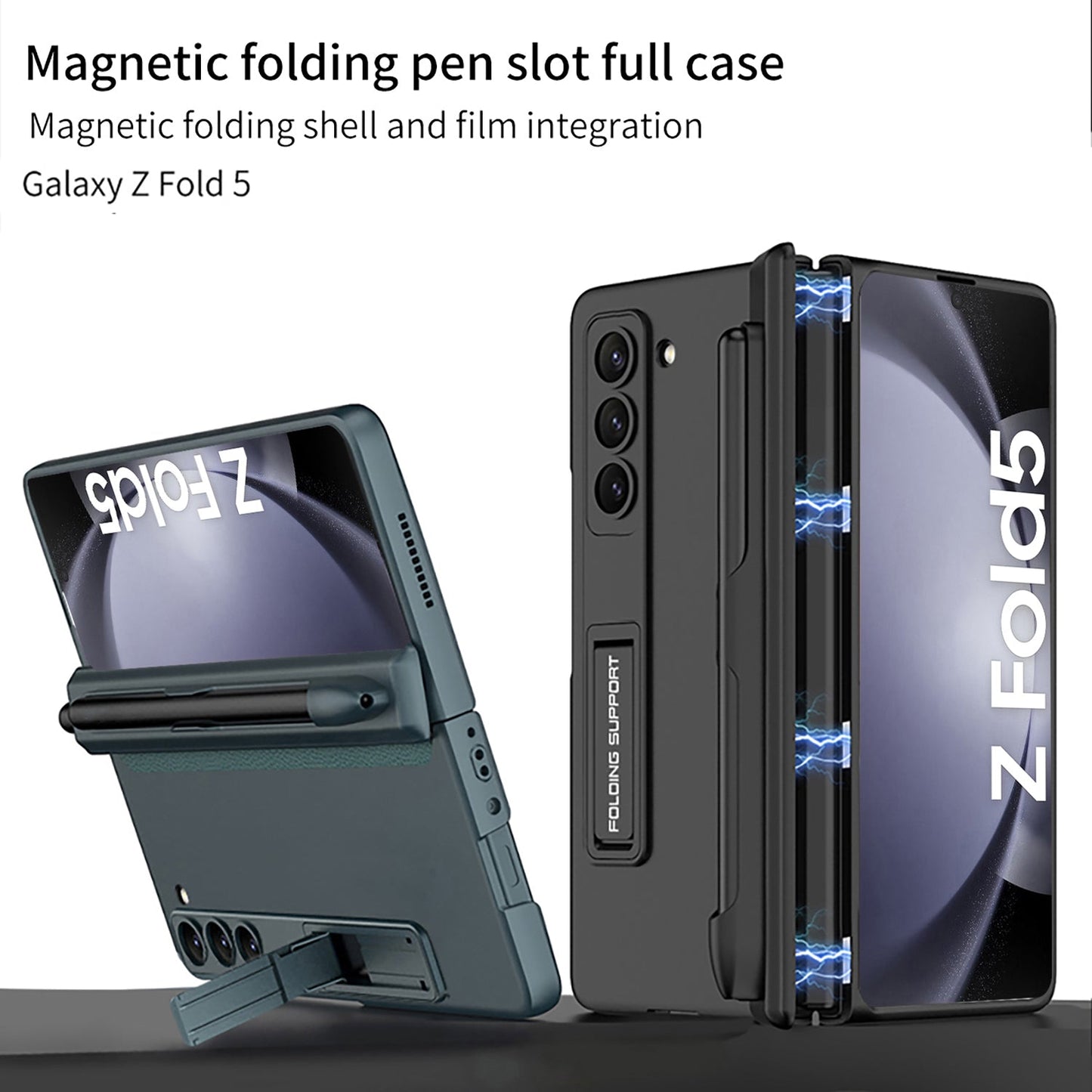 Magnetic Hinge S Pen Slot Ultra-Thin Phone Case For Samsung Galaxy Z Fold5 Fold4 Fold3 - mycasety2023 Mycasety