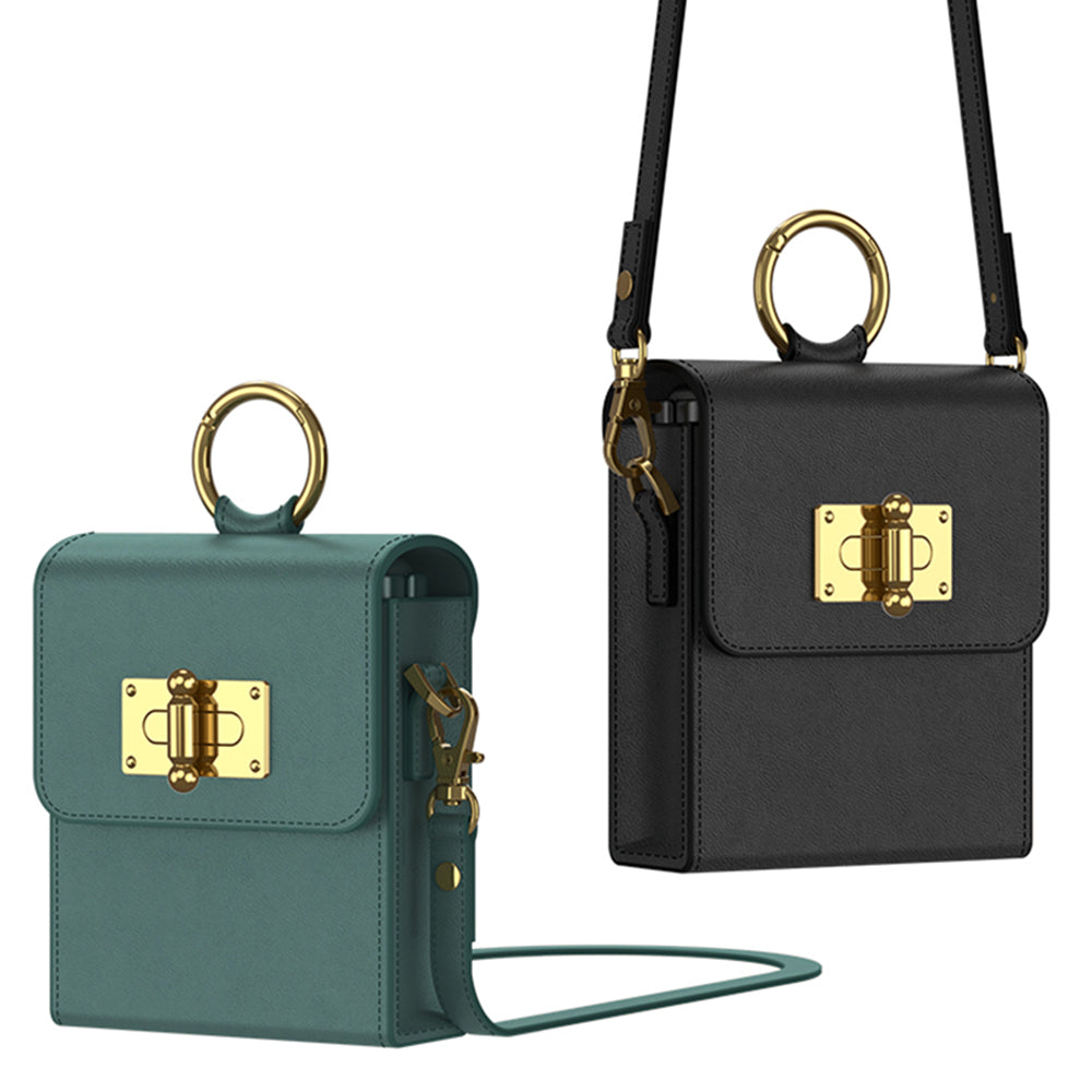 Delicate Leather Cross-body Bakckpack Bag Case For Samsung Galaxy Z Flip3 Flip4 Flip5