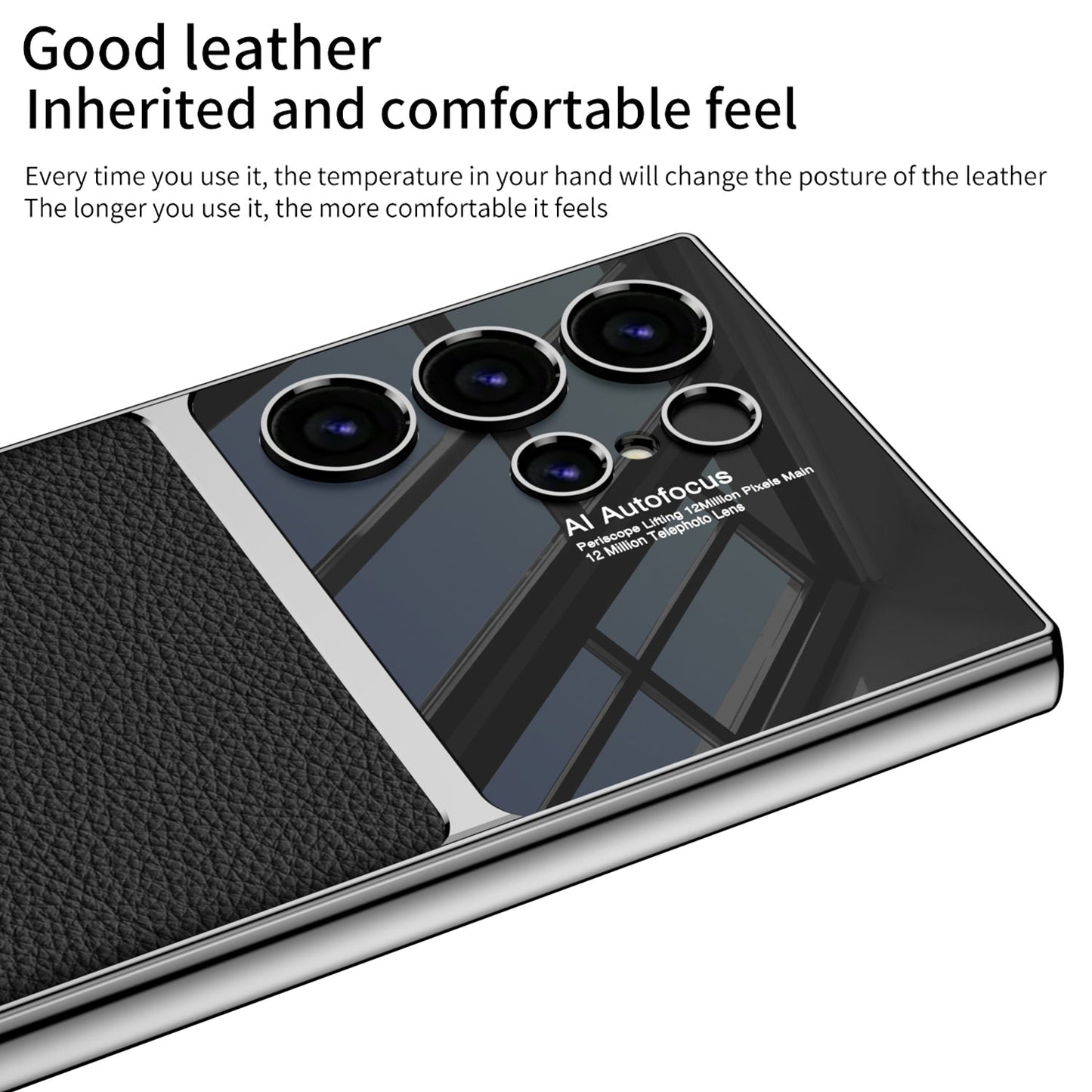 Leather Electroplated Phone Case For Samsung Galaxy S24 S23 Ultra Plus - Mycasety Mycasety