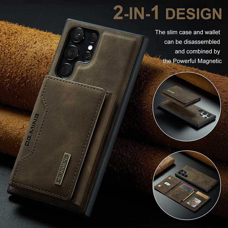Luxury Magnetic Leather All-inclusive Protective Cover With Card Holder For Samsung Galaxy - Mycasety Mycasety