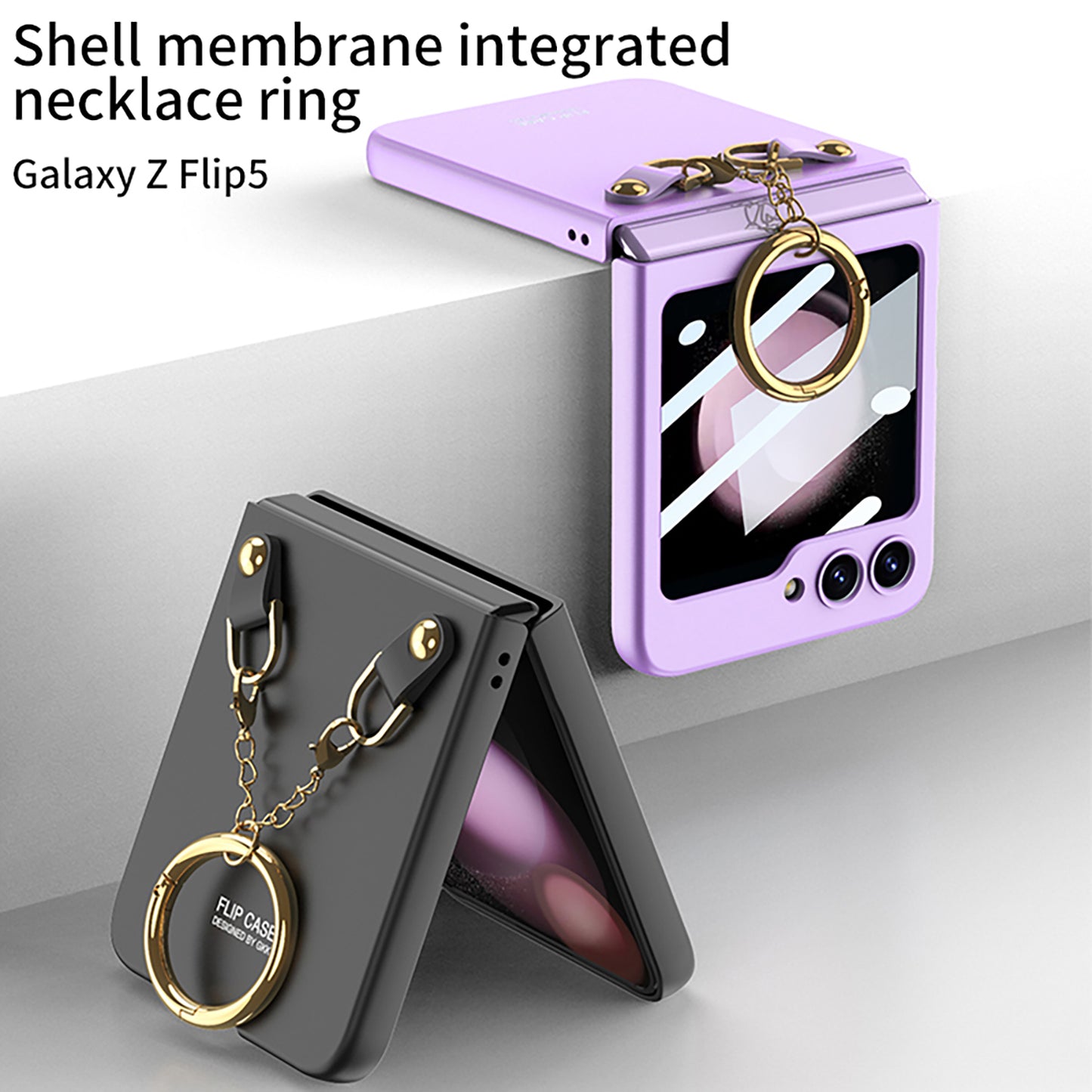 Necklace Ring Shell Case For Samsung Galaxy Z Flip5