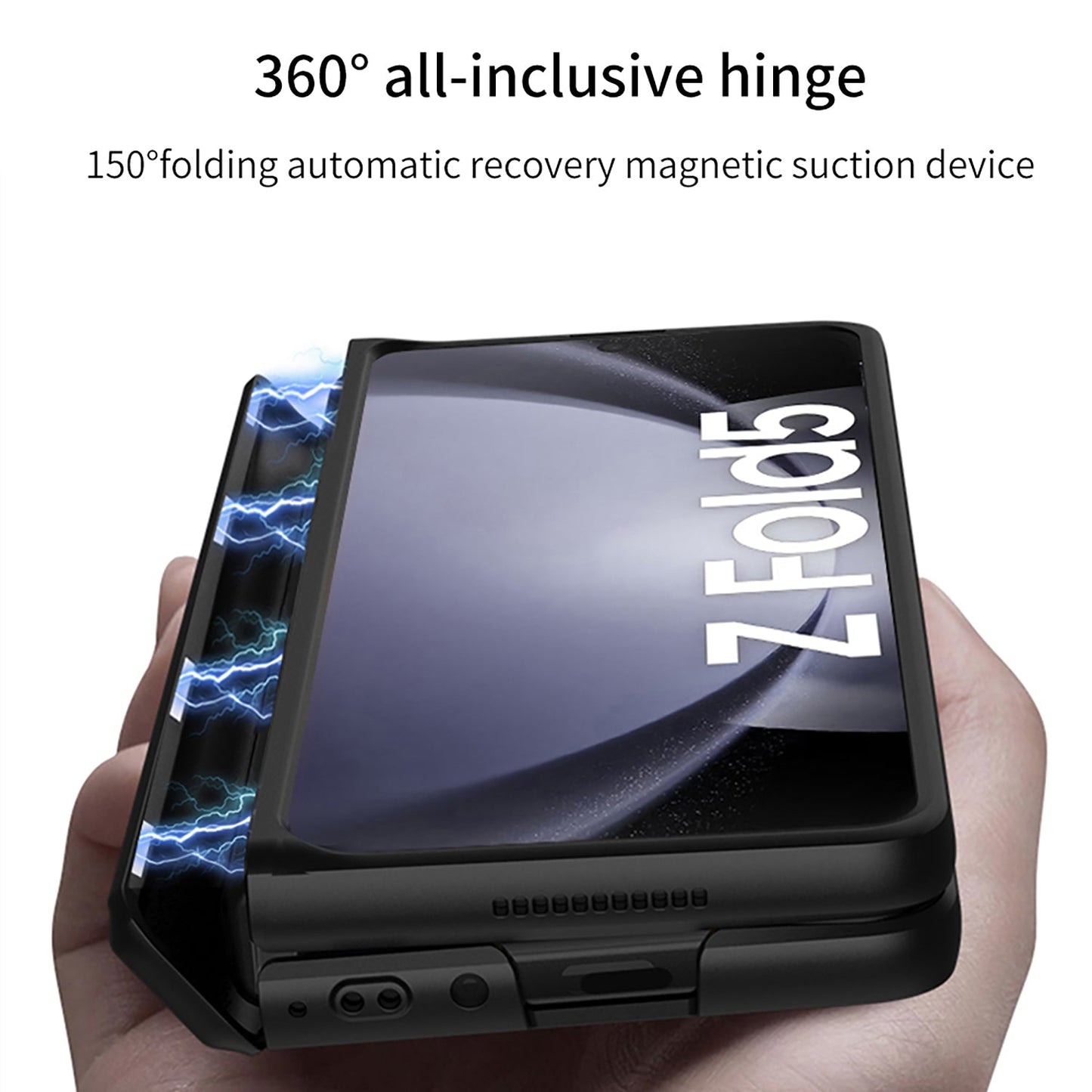 Magnetic Hinge Hidden Bracket All-included Case For Samsung Galaxy Z Fold5 Fold4 Fold3 Fold2 - mycasety2023 Mycasety