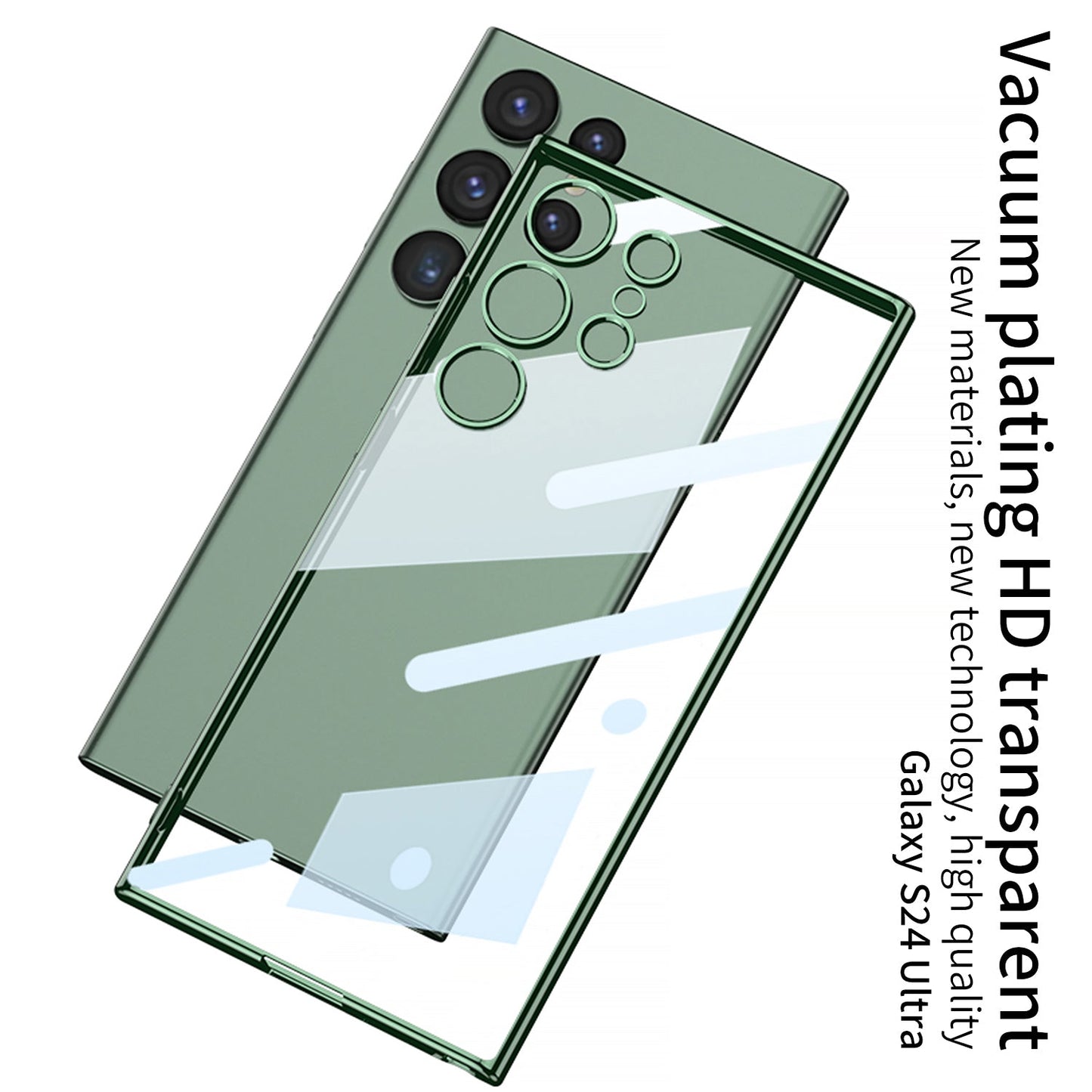 Transparent Electroplating Phone Case For Galaxy S24 S23 Ultra Plus