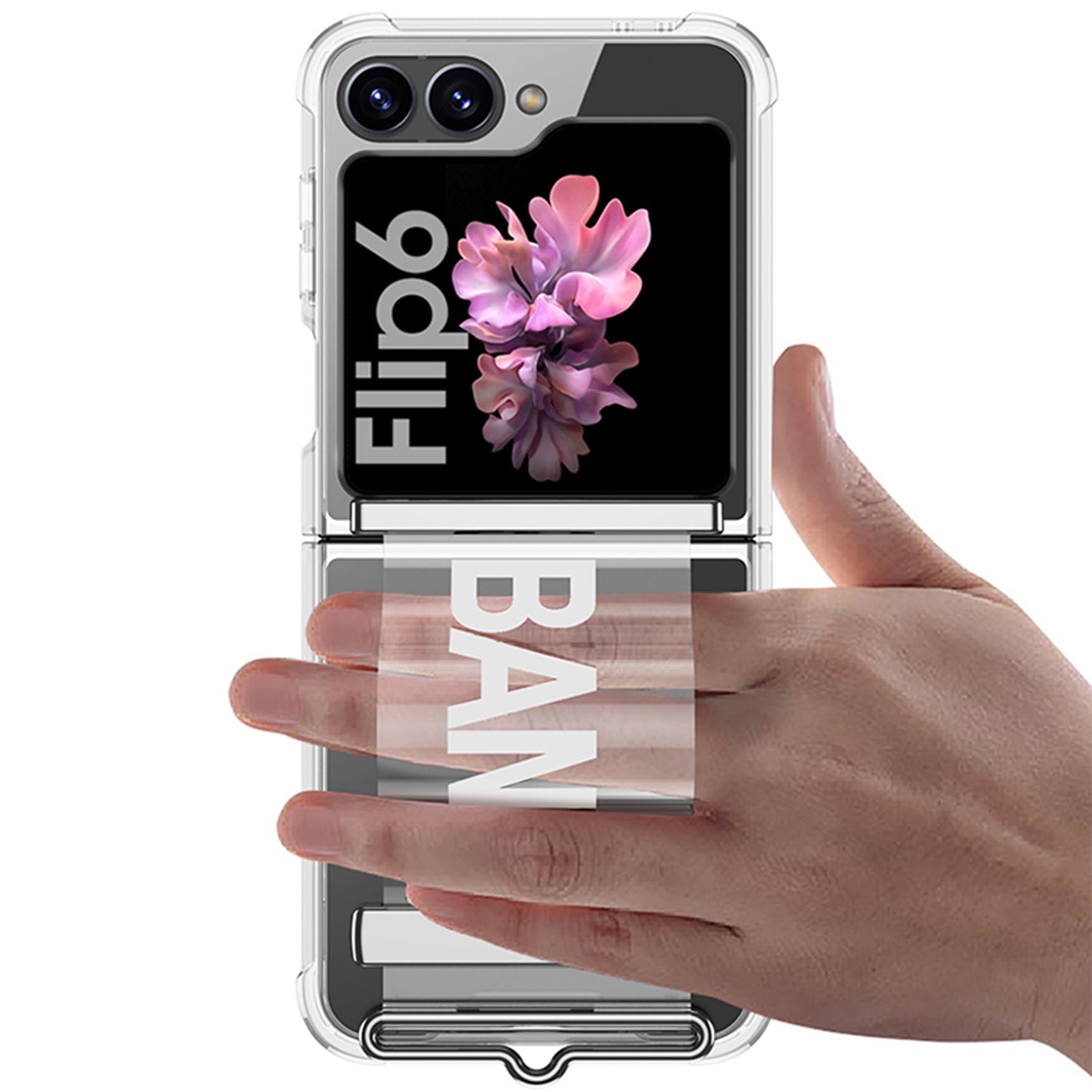 Luxury Anti-fall Protective Phone Case With Wrist Strap Bracket For Galaxy Z Flip6 Flip5 Flip4