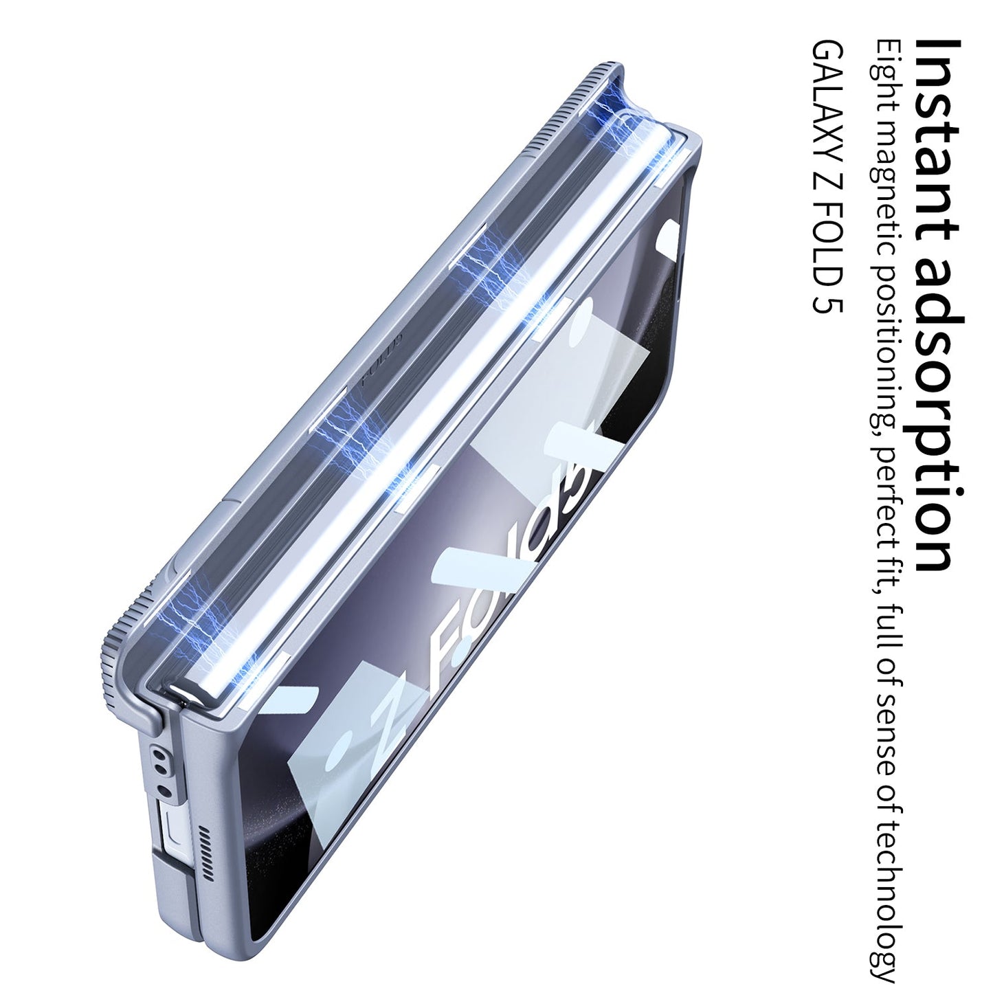 Magnetic Armor All-included Hinge Holder Case With Back Screen Protector For Samsung Galaxy Z Fold5 Fold4 Fold3 - mycasety2023 Mycasety