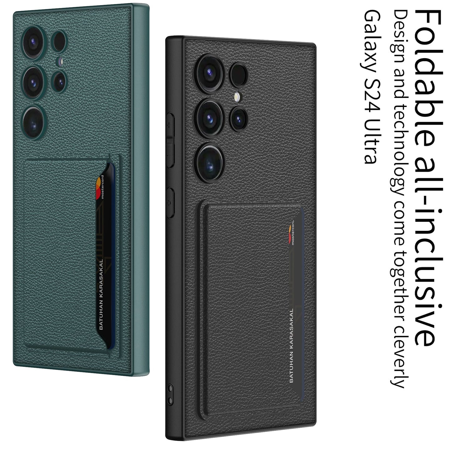 Leather Protective Phone Case With Card Holder For Samsung Galaxy S24 S23 Ultra Plus