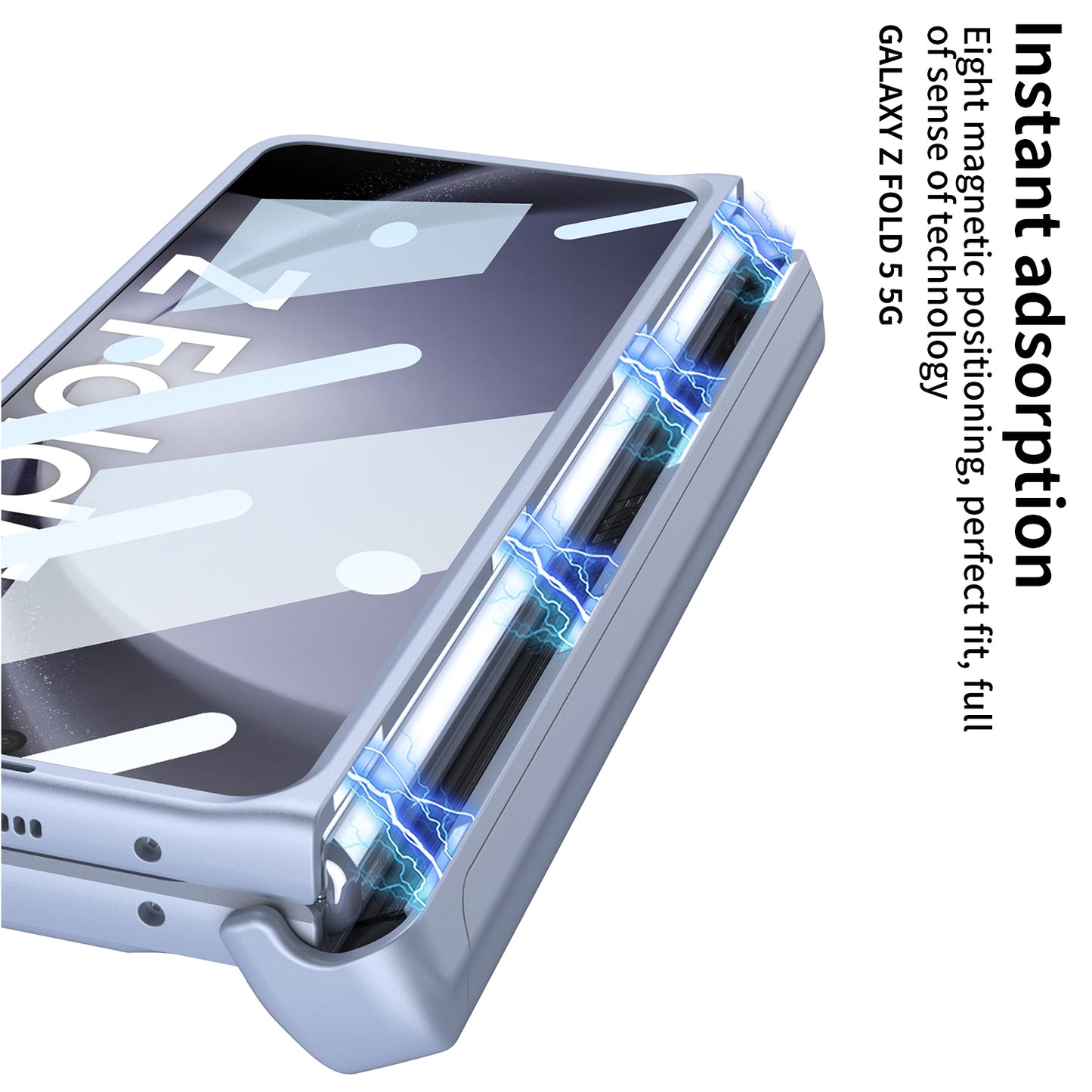 Magnetic Samsung Galaxy Z Fold5 Integrated on the Drawer Case With S Pen Slide Case & Film