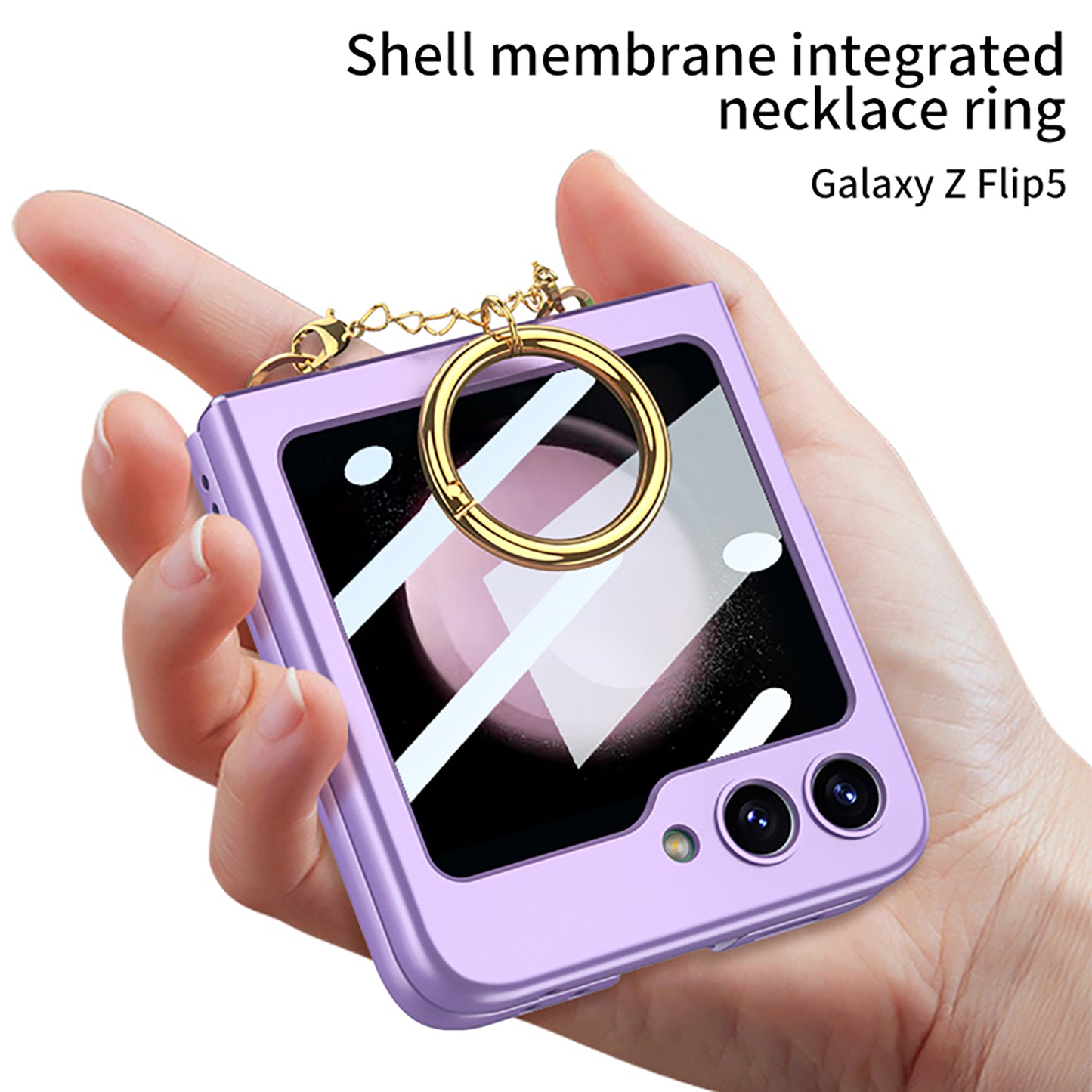 Necklace Ring Shell Case For Samsung Galaxy Z Flip5