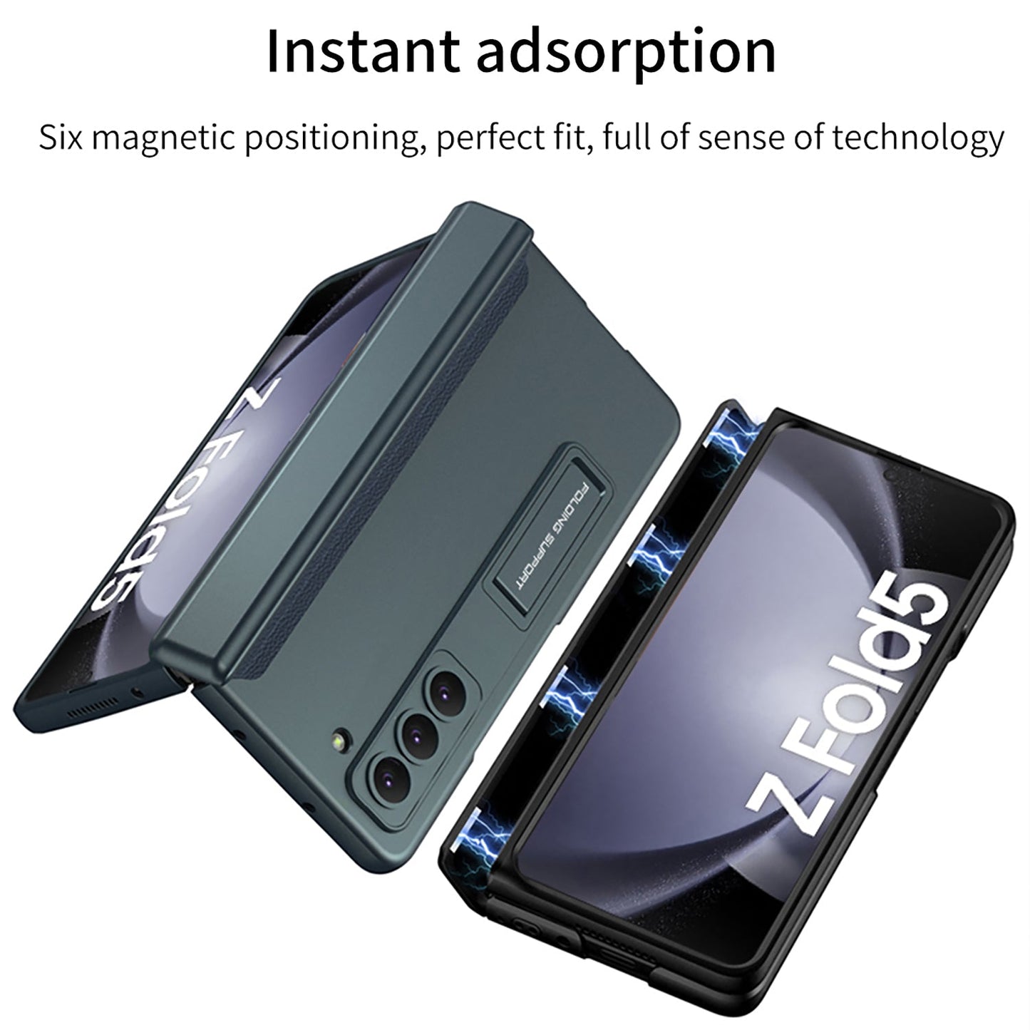 Magnetic Hinge Hidden Bracket All-included Case For Samsung Galaxy Z Fold5 Fold4 Fold3 Fold2 - mycasety2023 Mycasety