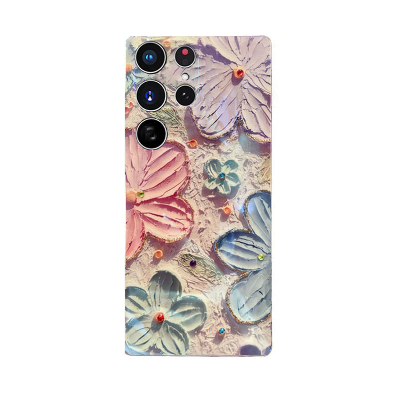 Ins Hot Oil Painting Flower Samsung/iPhone Case - Mycasety Mycasety
