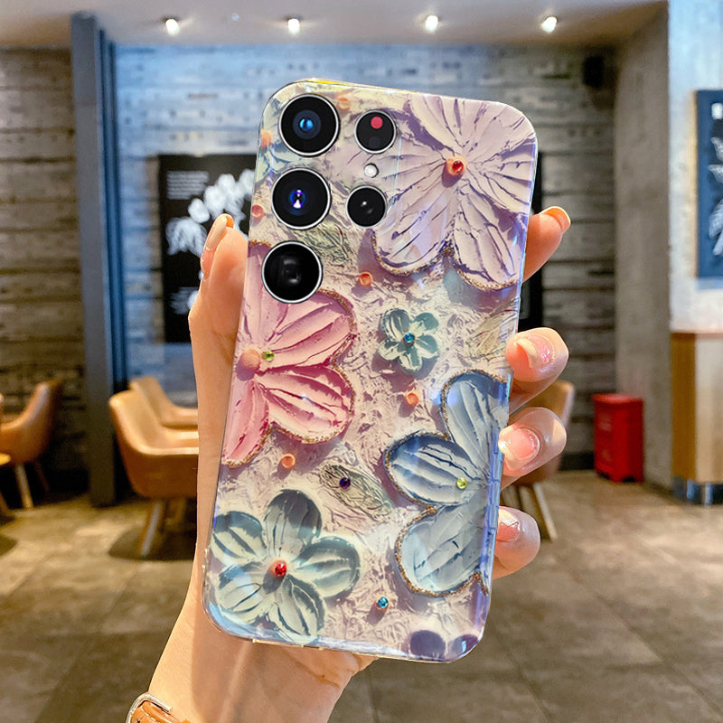Ins Hot Oil Painting Flower Samsung/iPhone Case - Mycasety Mycasety