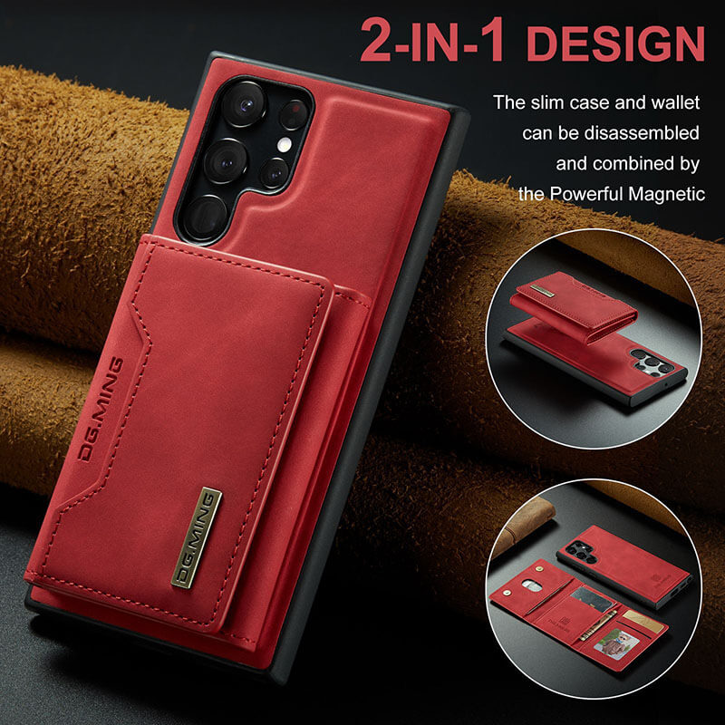 Luxury Magnetic Leather All-inclusive Protective Cover With Card Holder For Samsung Galaxy - Mycasety Mycasety