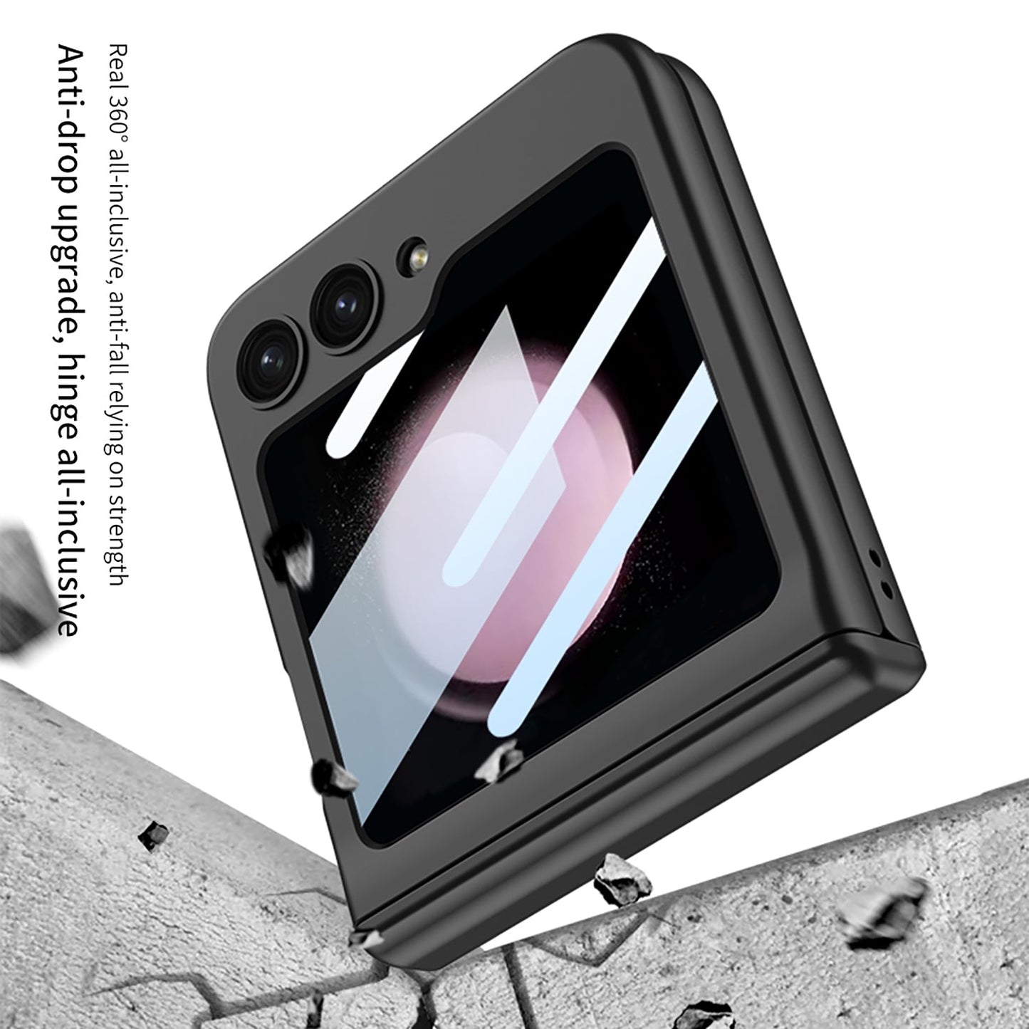 Magnetic All-included Shockproof Phone Case For Galaxy Flip 7/6/5/4/3 With Back Screen Protector