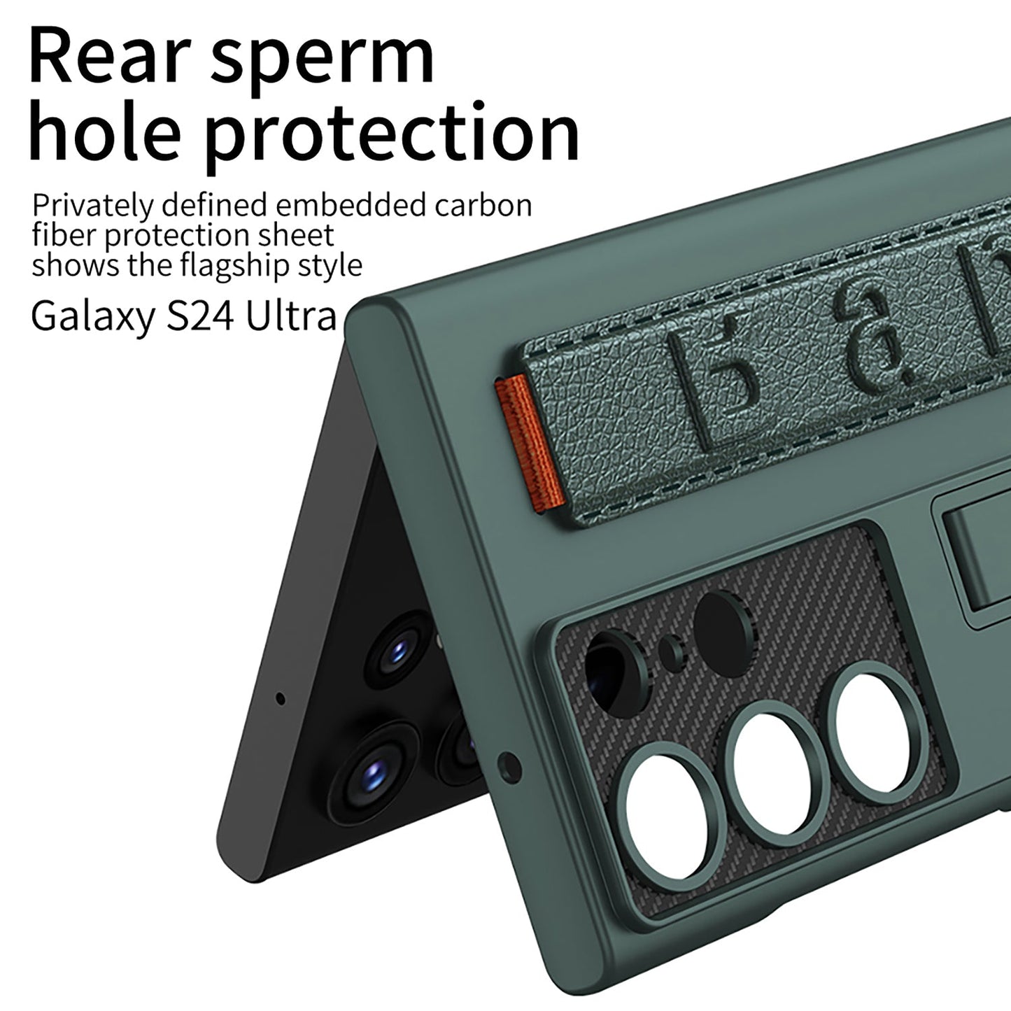 Luxury Wristband Holder Invisible Bracket Phone Case For Samsung Galaxy S24 S23 S22 Ultra Plus
