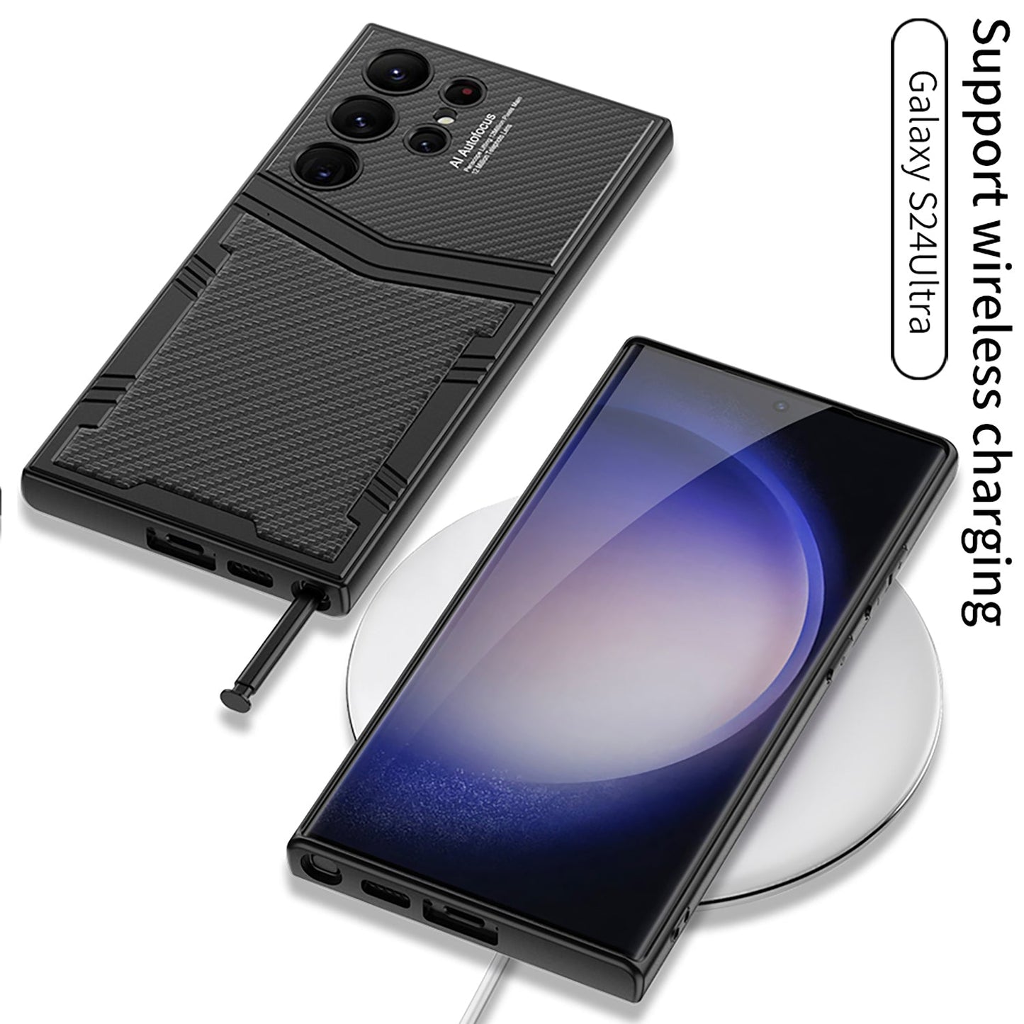 Armor Leather Protective Phone Case For Samsung Galaxy S24 S23 Ultra Plus - Mycasety Mycasety