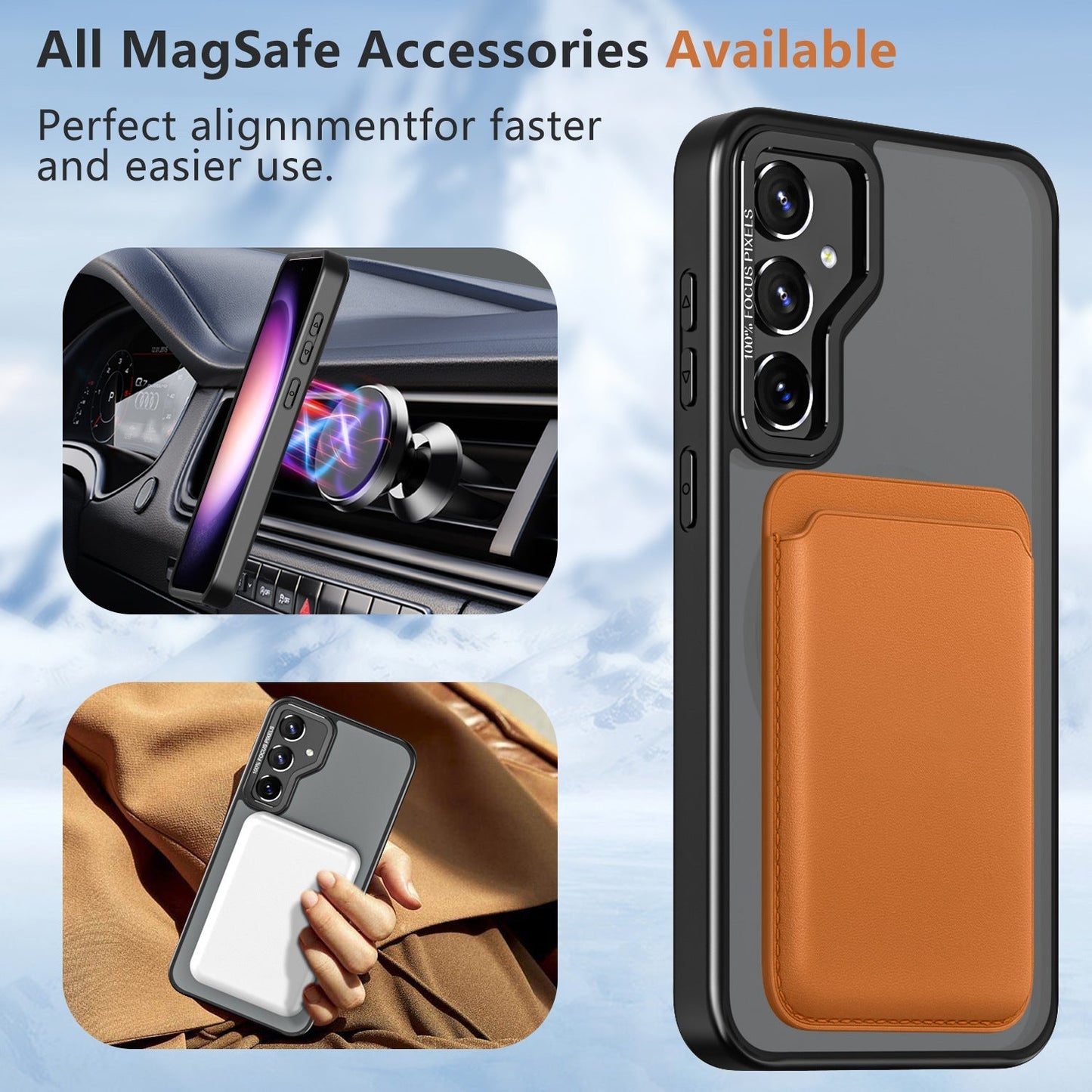 Magnetic Bracket Anti-fall Phone Case For Samsung Galaxy S23 S22 Ultra Plus Support MagSafe Wireless Charging - mycasety2023 Mycasety