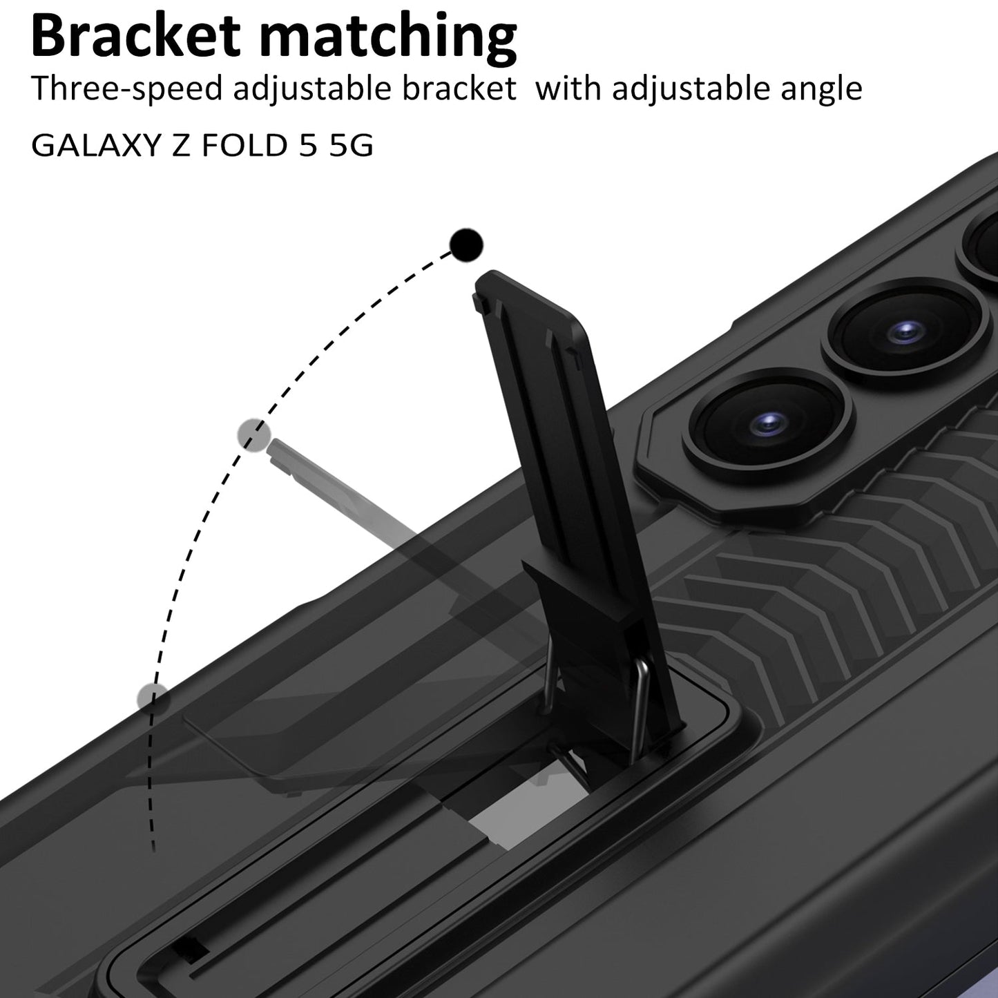 Armor All-included Magnetic Hinge Slide Pen Case Holder Phone Case With Back Screen Protector For Samsung Galaxy Z Fold3 Fold4 Fold5 - Mycasety Mycasety
