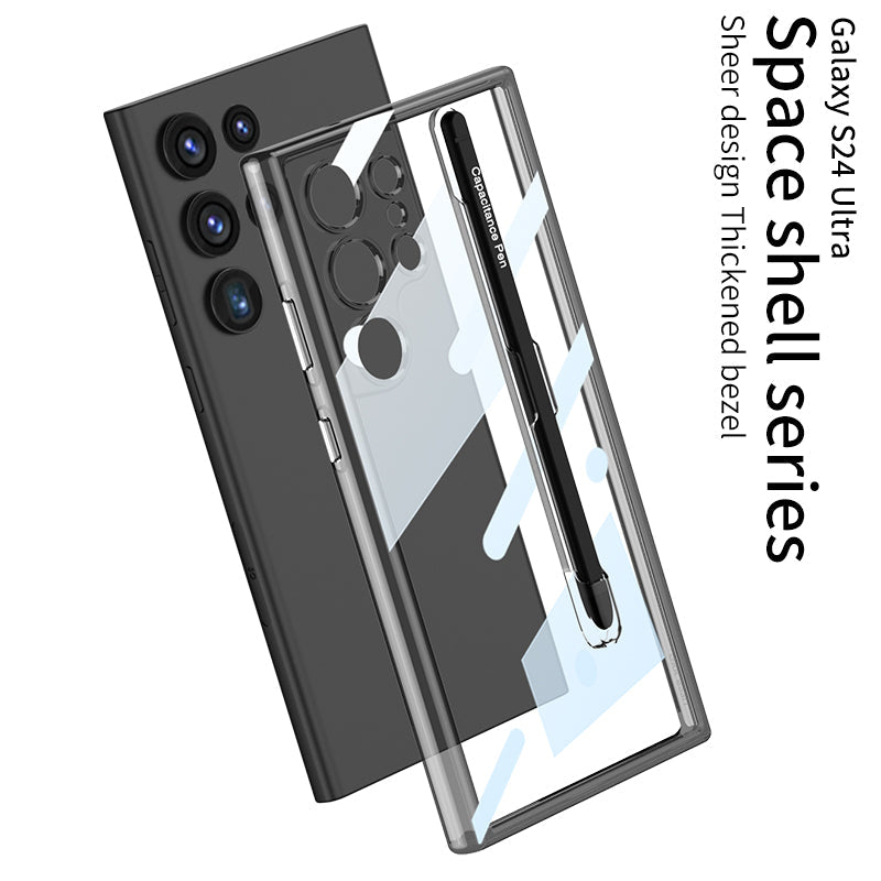 Transparent Protective Phone Case With Pen Box & Stylus For Samsung Galaxy S24 Ultra Plus