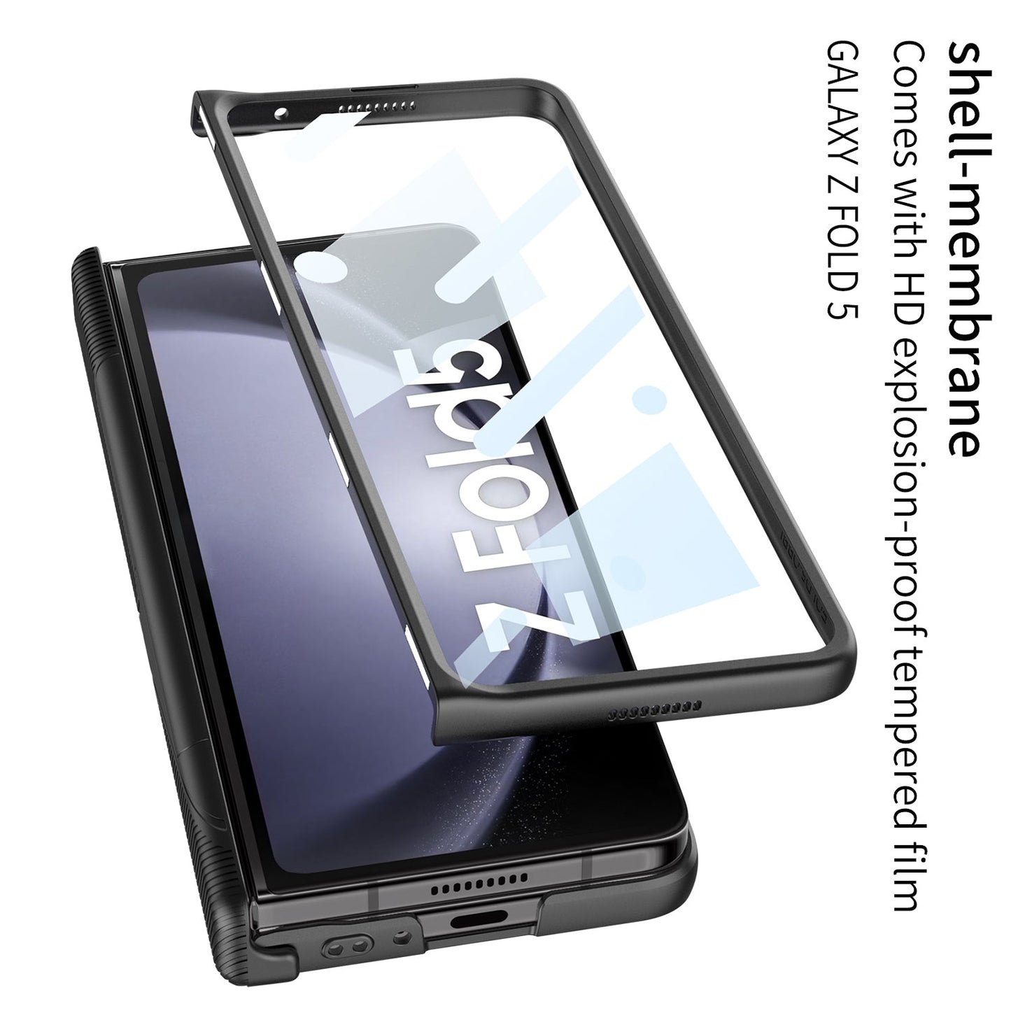 Magnetic Armor All-included Hinge Holder Case With Back Screen Protector For Samsung Galaxy Z Fold5 Fold4 Fold3 - mycasety2023 Mycasety