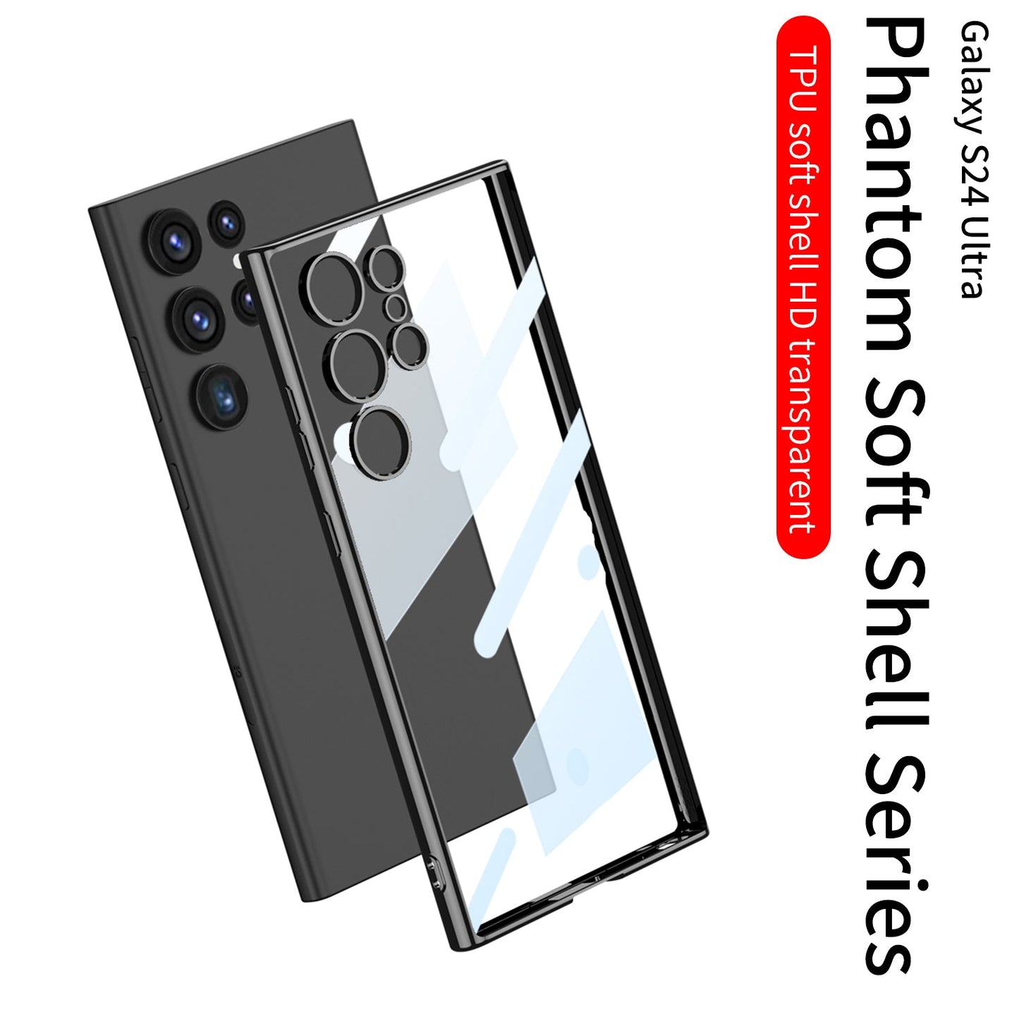 Transparent Electroplating Phone Case For Galaxy S24 S23 Ultra Plus