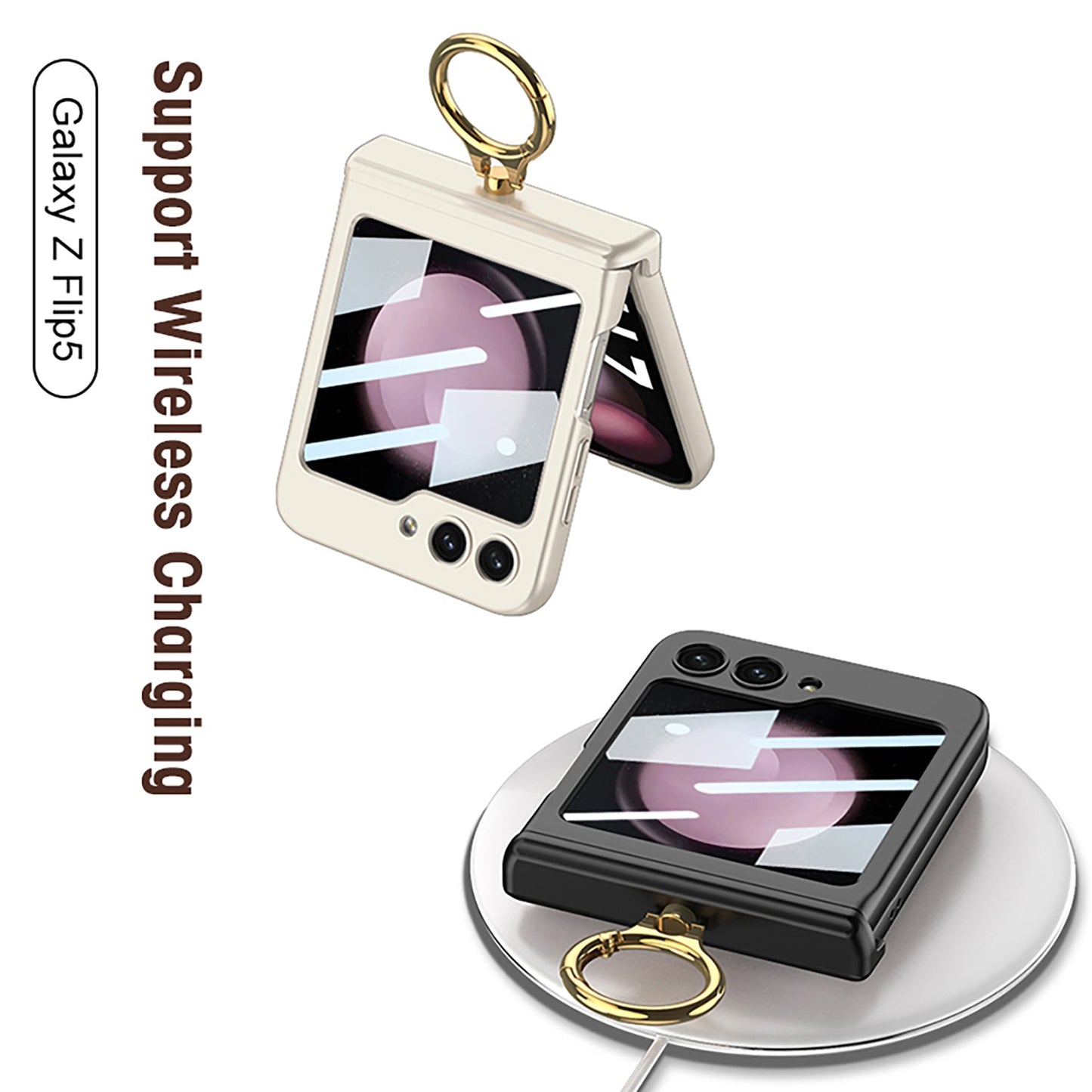 Magnetic All-included Shockproof Phone Cover For Galaxy Z Flip6 Flip5 Flip4 Flip3