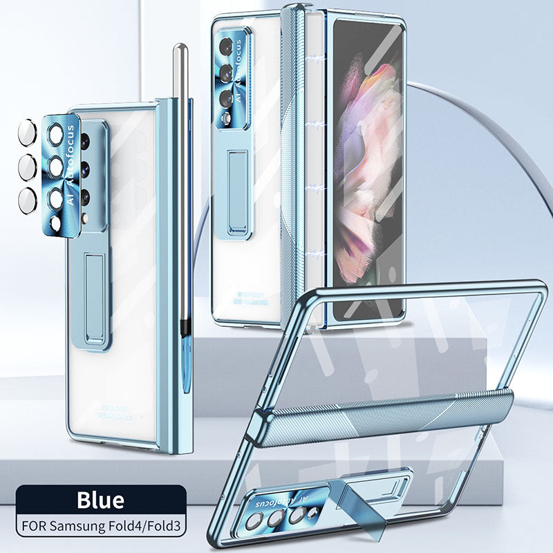 Luxury Magnetic Hinge Transparent Case For Samsung Galaxy Z Fold4 Fold3 5G - Mycasety Mycasety