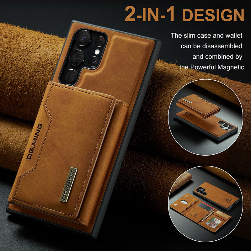 Luxury Magnetic Leather All-inclusive Protective Cover With Card Holder For Samsung Galaxy - Mycasety Mycasety