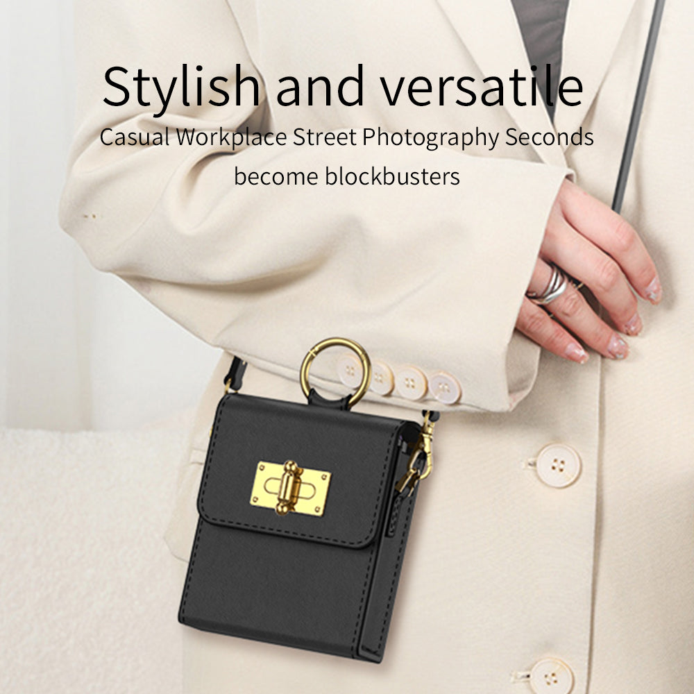 Delicate Leather Cross-body Bakckpack Bag Case For Samsung Galaxy Z Flip3 Flip4 Flip5