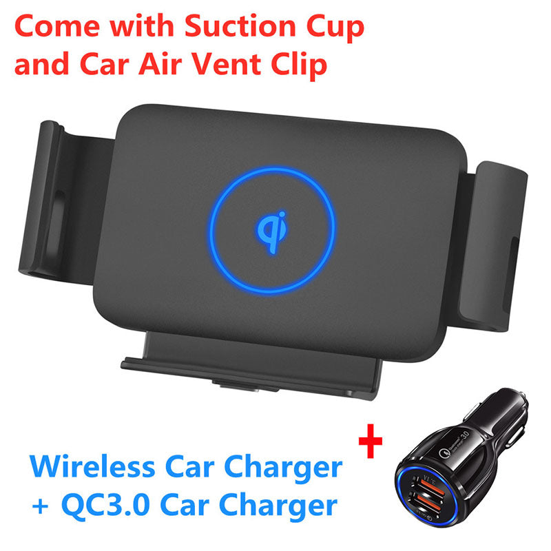 Automatic Clamping Car Wireless Charger for Samsung Galaxy Z Fold 3 2 Note20 S22 S21 S20 iPhone 13 12 11 XS Max Air Vent Mount Phone Holder - Mycasety Mycasety