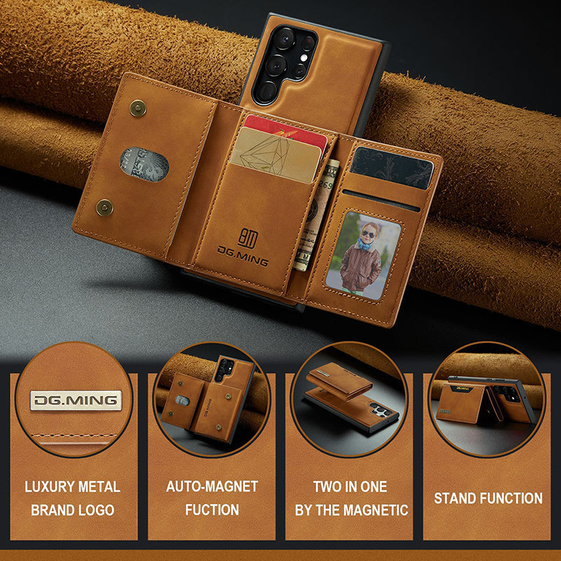Luxury Magnetic Leather All-inclusive Protective Cover With Card Holder For Samsung Galaxy - Mycasety Mycasety