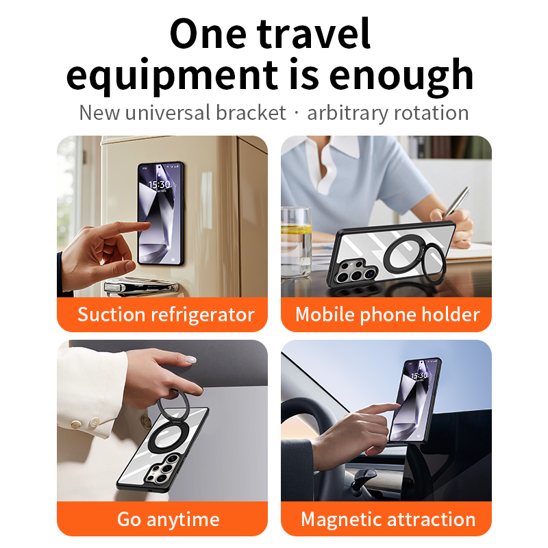 Magnetic Bracket Anti-fall Protective Phone Case For Galaxy