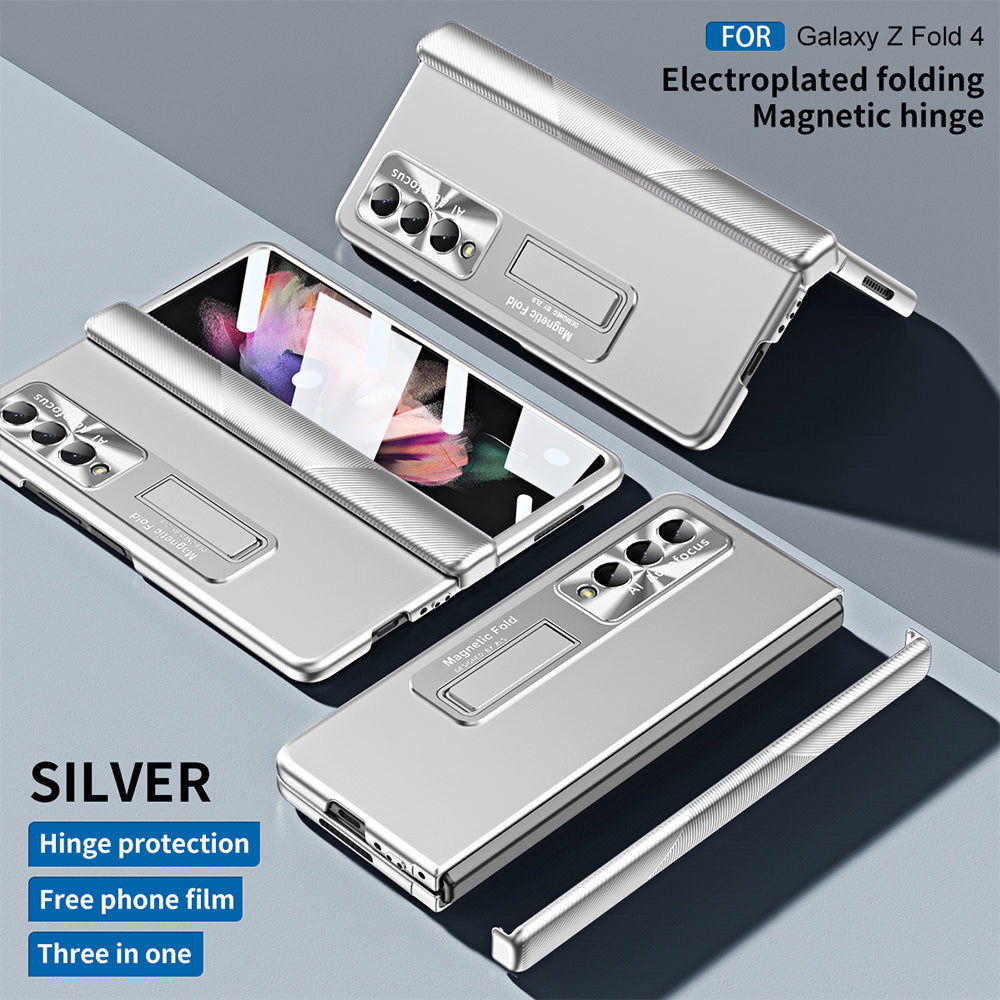 Electroplated Magnetic Hinge All-inclusive Protective Phone Case For Samsung Galaxy Z Fold3 Fold4 Fold5 - Mycasety Mycasety