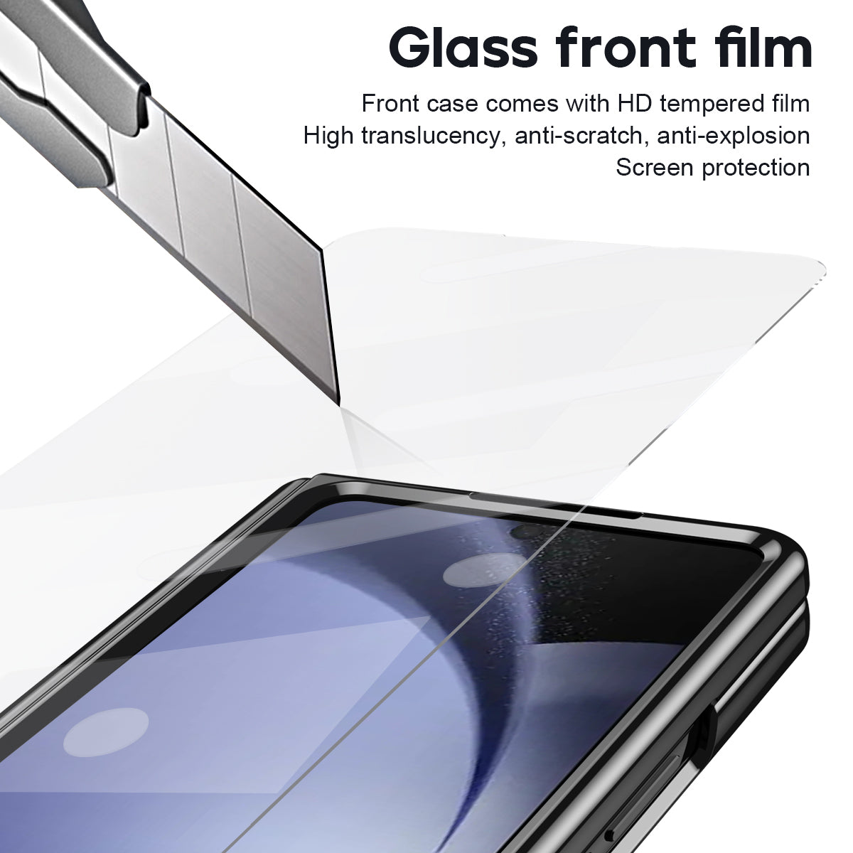 Jazz Retro Style Anyi-fall Protective Leather Phone Case For Galaxy Fold 7/6/5/4 With Front Protection Film And Stylus