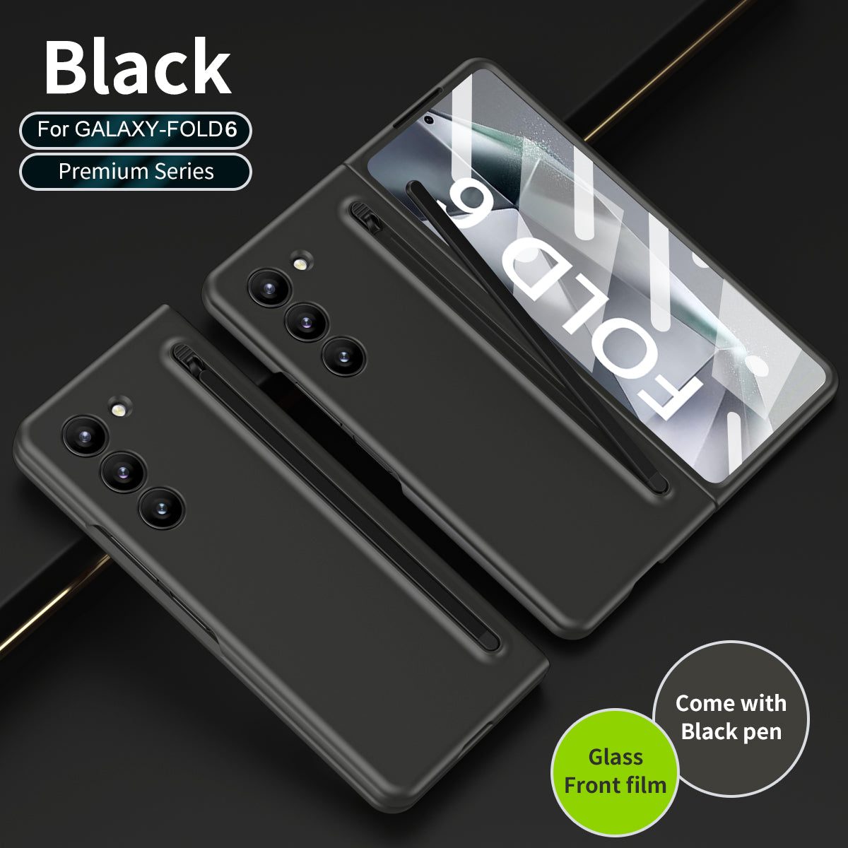 Anti-fall Protective Phone Case With Pen Tray Shell and Film For Galaxy Z Fold 7/6/5/4/3