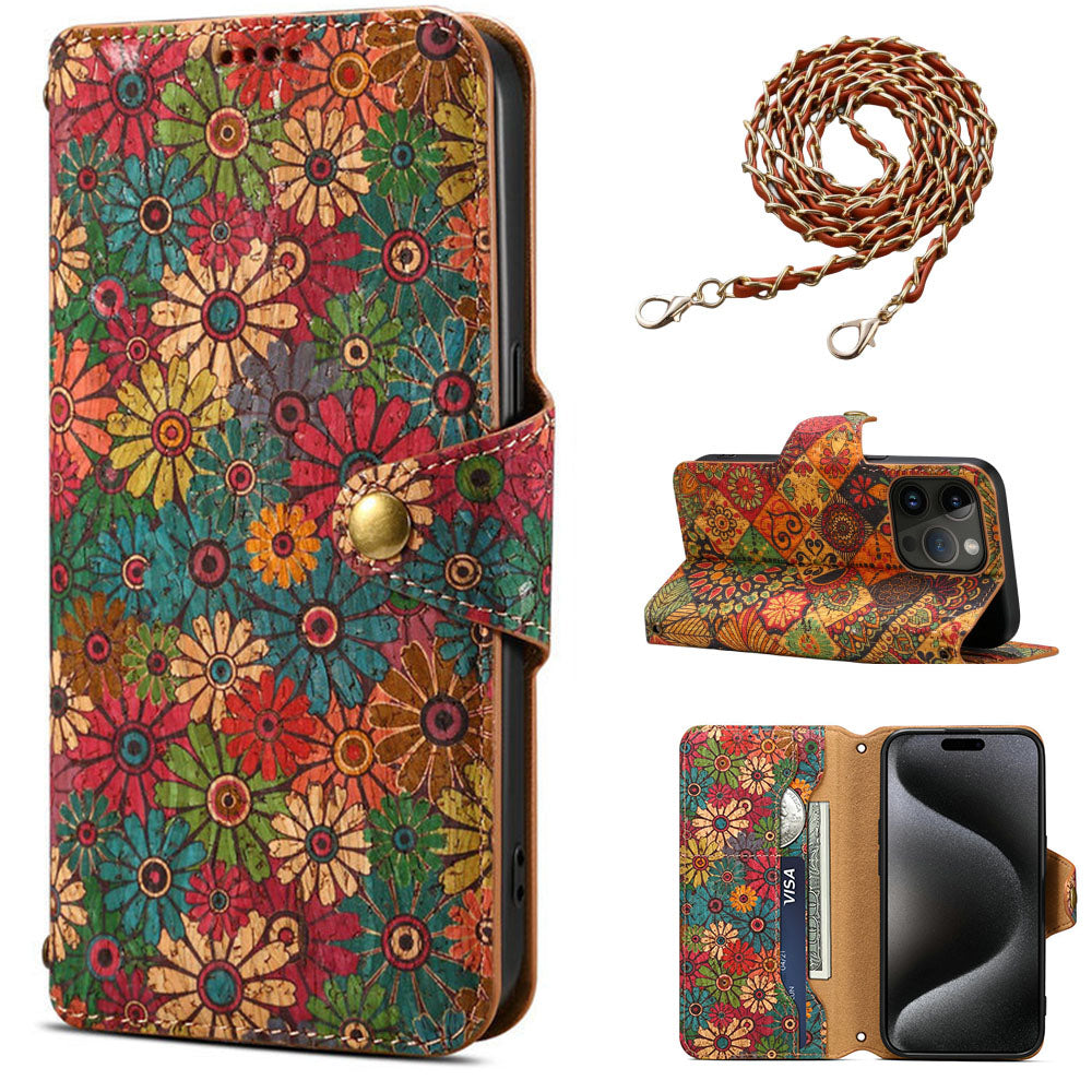 Luxurious Bohemian Style Card Holder iPhone Case With Lanyard - Mycasety Mycasety
