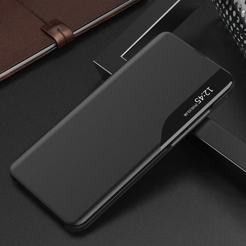 Samsung Galaxy Smart View Flip Case Luxury Magnetic Leather Kickstand Window Shockproof Cover - Mycasety Mycasety