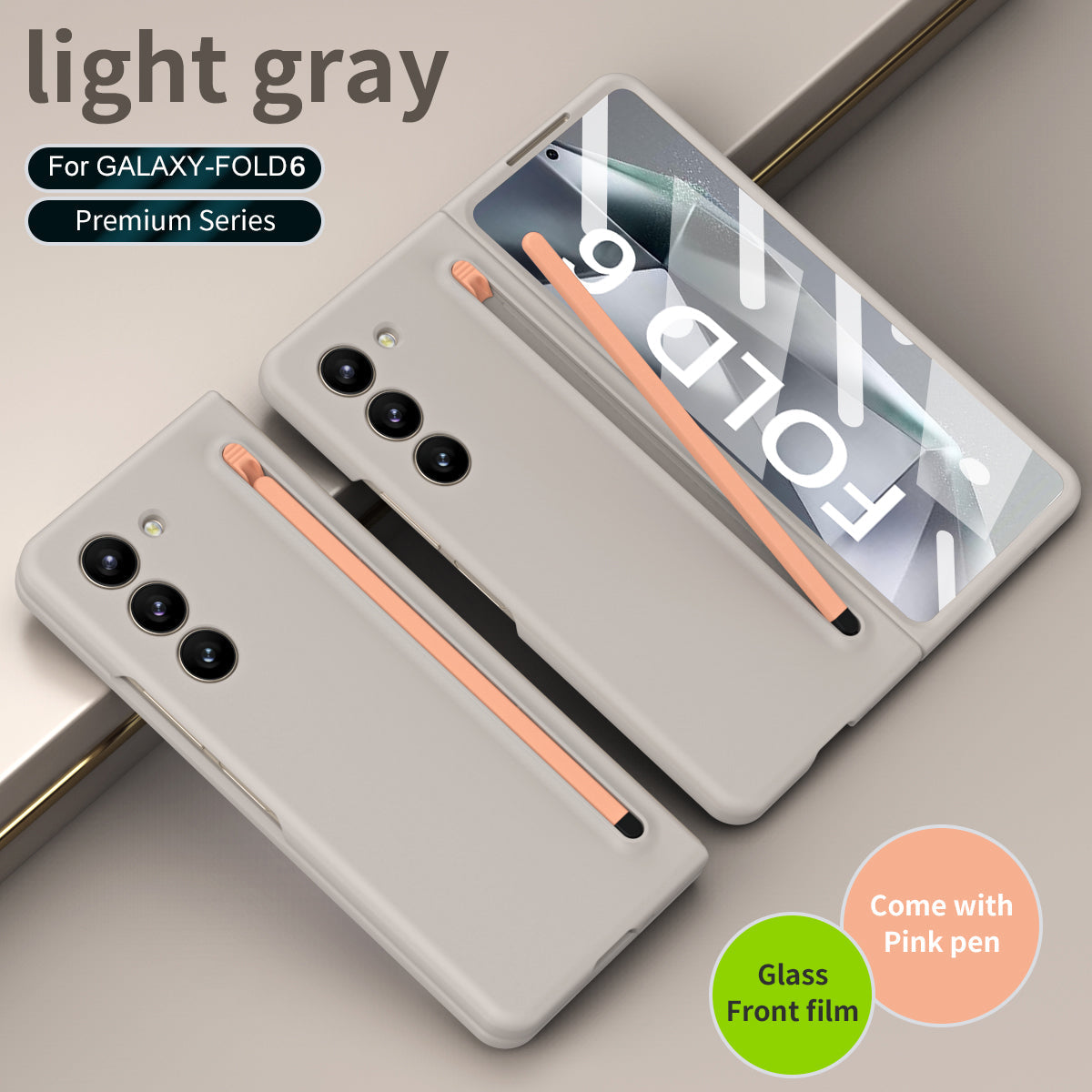 Anti-fall Protective Phone Case With Pen Tray Shell and Film For Galaxy Z Fold 7/6/5/4/3