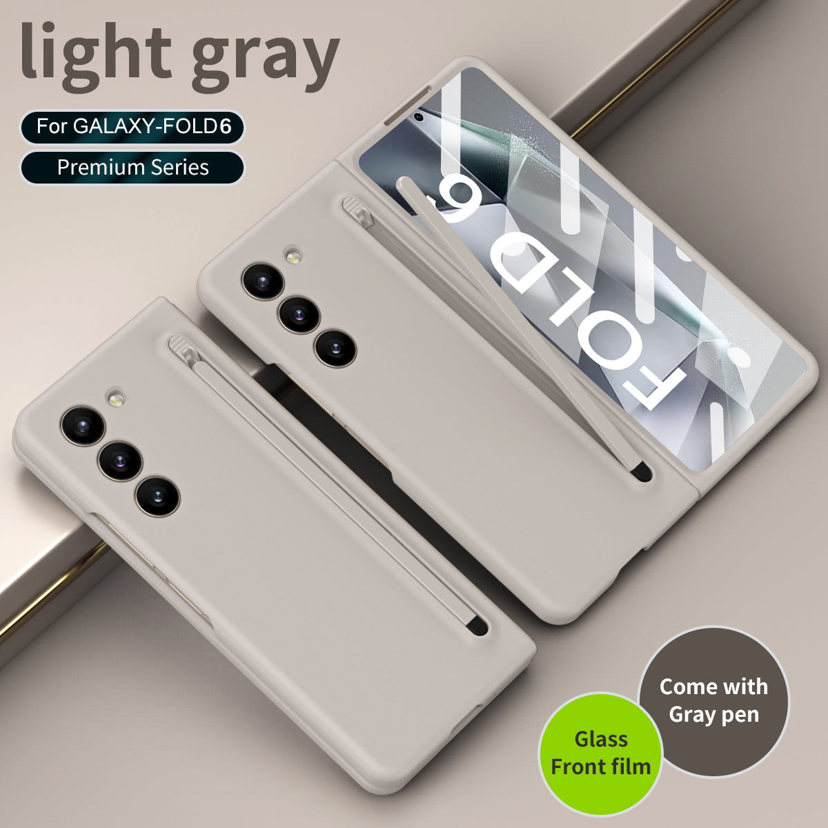 Anti-fall Protective Phone Case With Pen Tray Shell and Film For Galaxy Z Fold 7/6/5/4/3