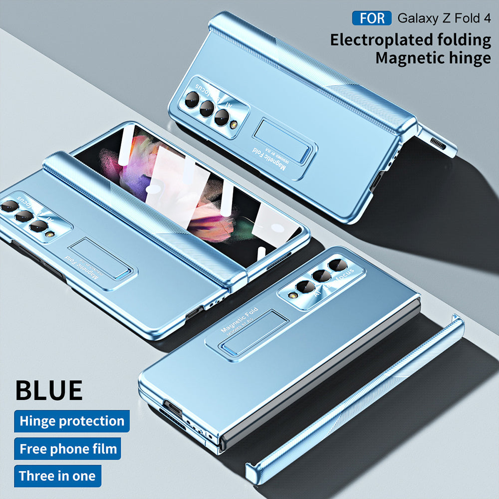 Electroplated Magnetic Hinge All-inclusive Protective Phone Case For Samsung Galaxy Z Fold3 Fold4 Fold5 - Mycasety Mycasety