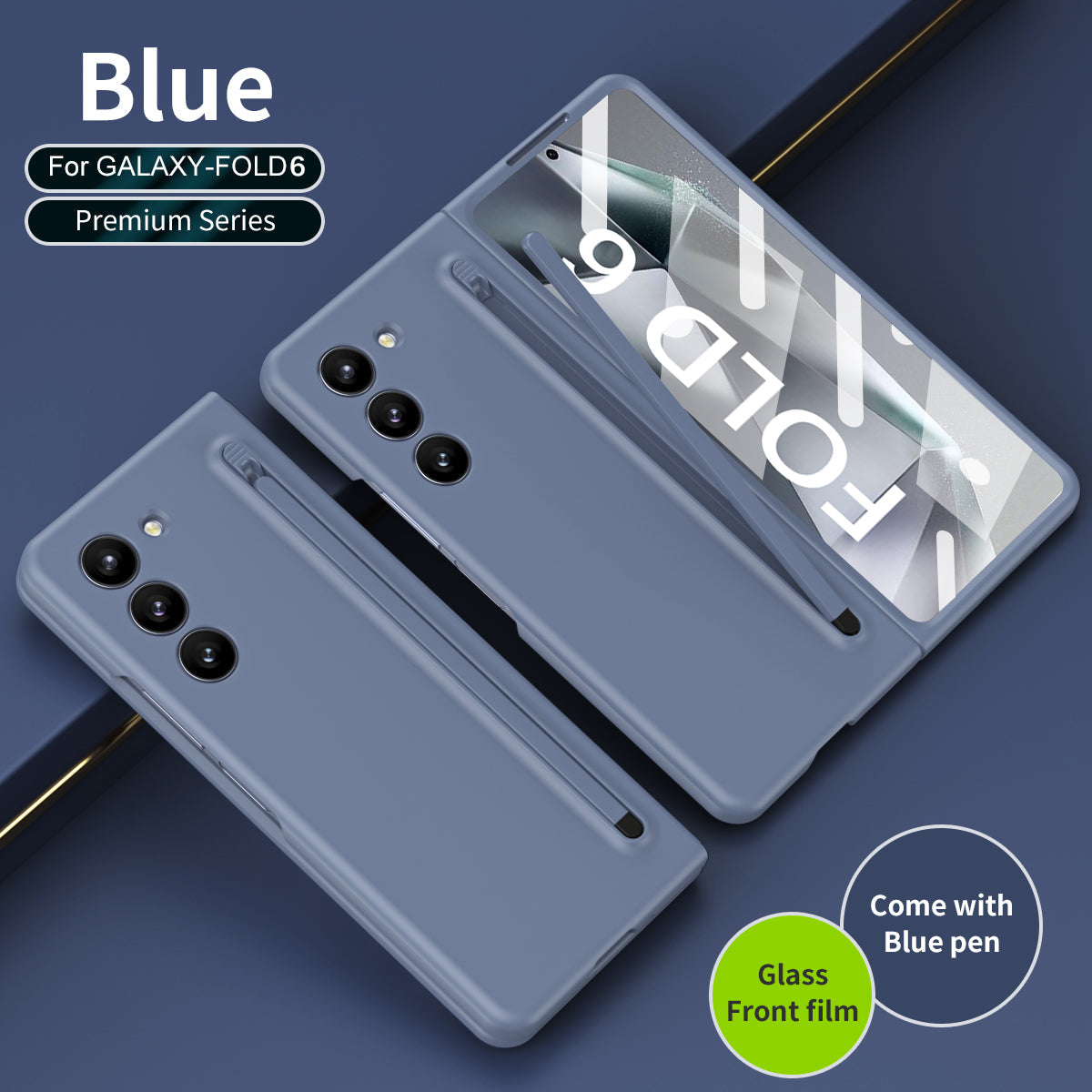 Anti-fall Protective Phone Case With Pen Tray Shell and Film For Galaxy Z Fold 7/6/5/4/3