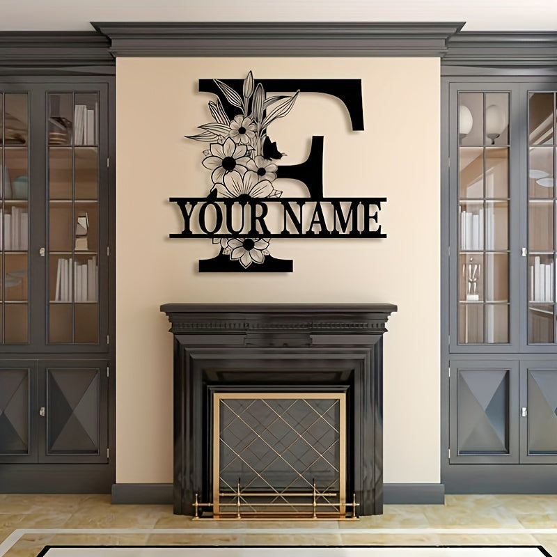 Custom Metal Plaque Family Name Sign Personalized Split Letter Sign