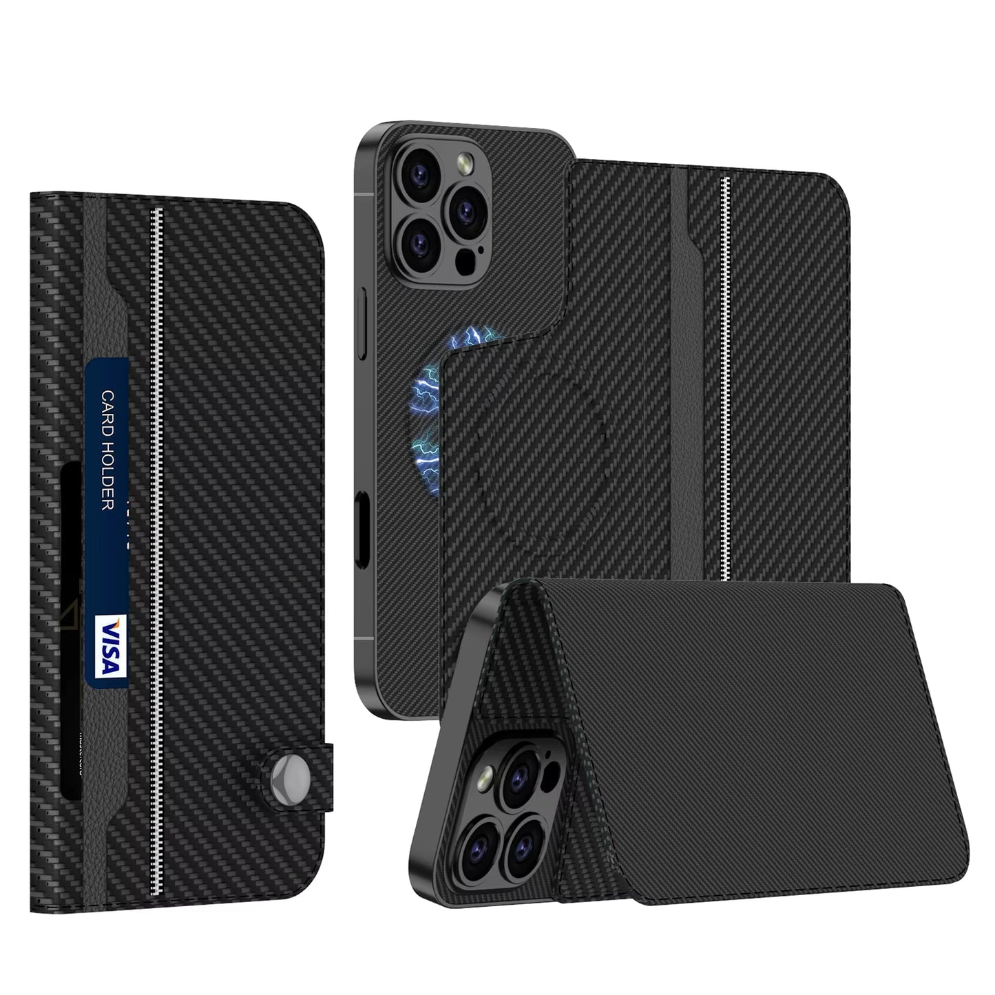 Wallet Phone case PU Luxury Magnetic Leather Phone Case Card Holder for Iphone 16 Pro Max