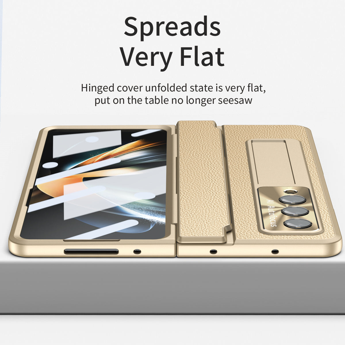 Hinge Folding Leather Magnetic Bracket Shell Electroplated Case For Samsung Galaxy Z Fold3 Fold4 5G With S Pen Slot & Stylus - Mycasety Mycasety