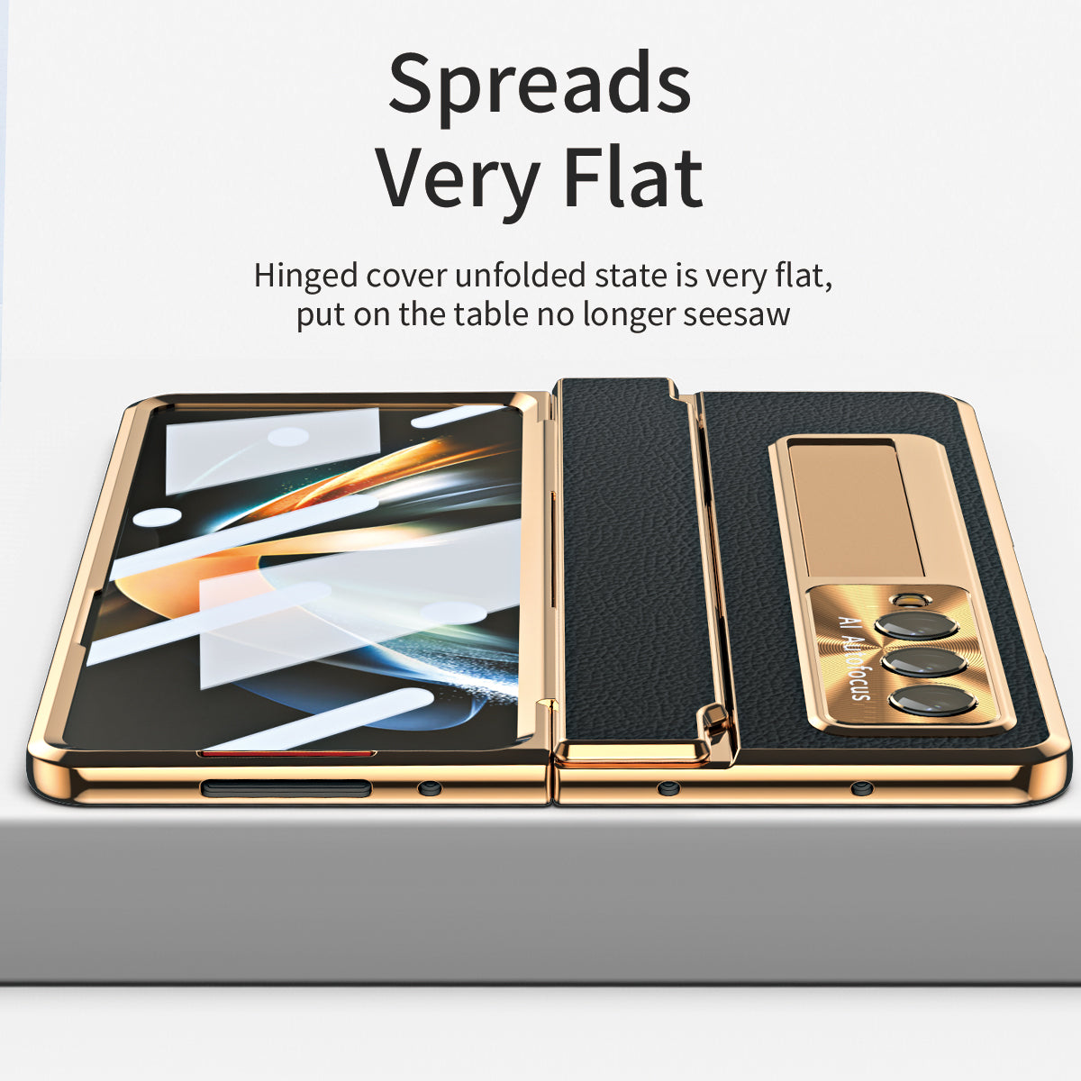 Hinge Folding Leather Magnetic Bracket Shell Electroplated Case For Samsung Galaxy Z Fold4 Fold3 5G With S Pen Slot & Stylus - Mycasety Mycasety