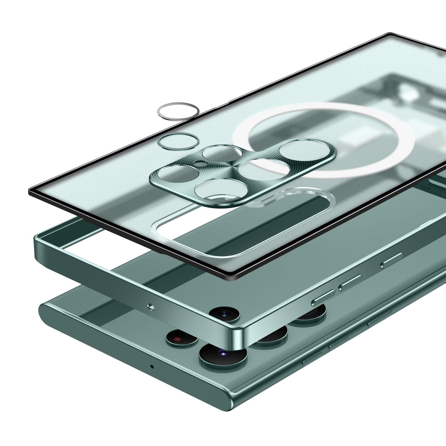 Magnetic Magsafe Metal Case for Galaxy S25 S24 S23 S22 S21 Ultra Plus Note20 Ultra