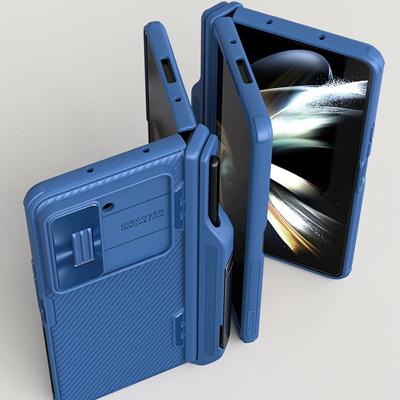 Galaxy Z Fold5 CamShield Full Protection Phone Case With S Pen Slot and Stand