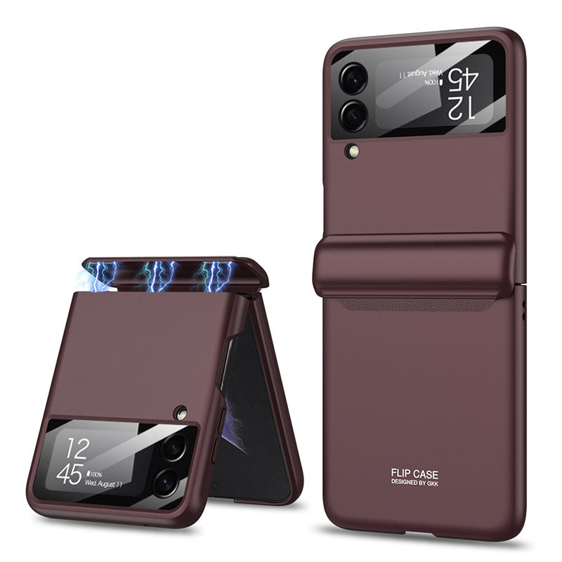 Magnetic All-included Shockproof Phone Case For Samsung Galaxy Flip5 Flip4 Flip3 5G With Back Screen Protector - Mycasety Mycasety