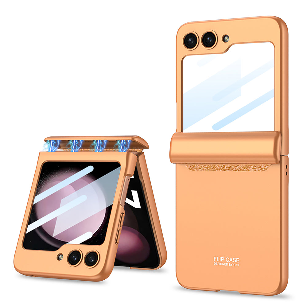 Magnetic All-included Shockproof Phone Case For Samsung Galaxy Flip5 Flip4 Flip3 5G With Back Screen Protector - Mycasety Mycasety